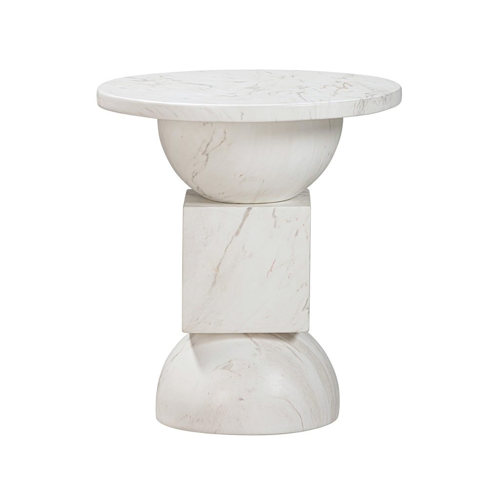 Chip Faux Marble Indoor/Outdoor Side Table