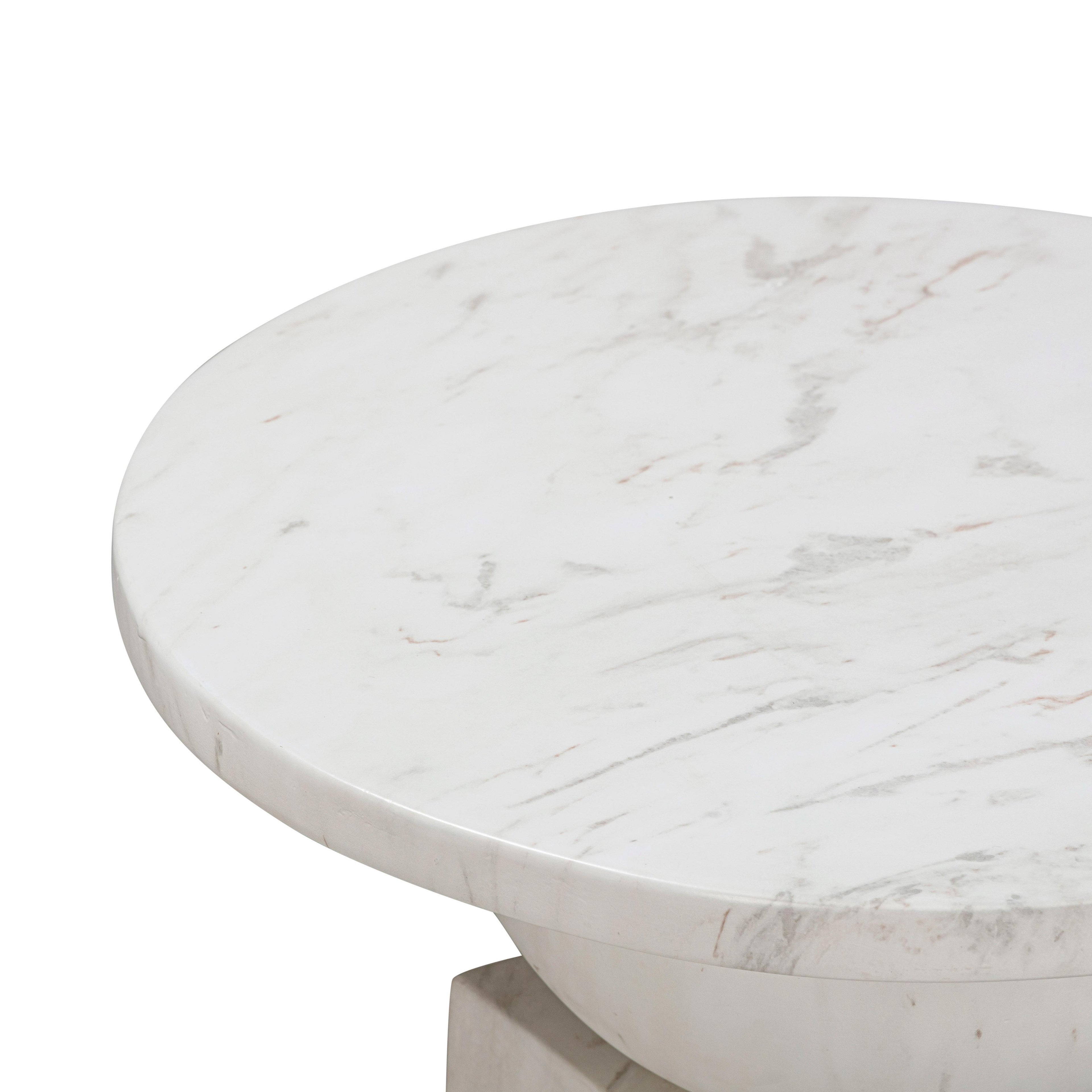 Chip Faux Marble Indoor/Outdoor Side Table