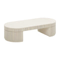 Bella 48" Cream Oval Coffee Table