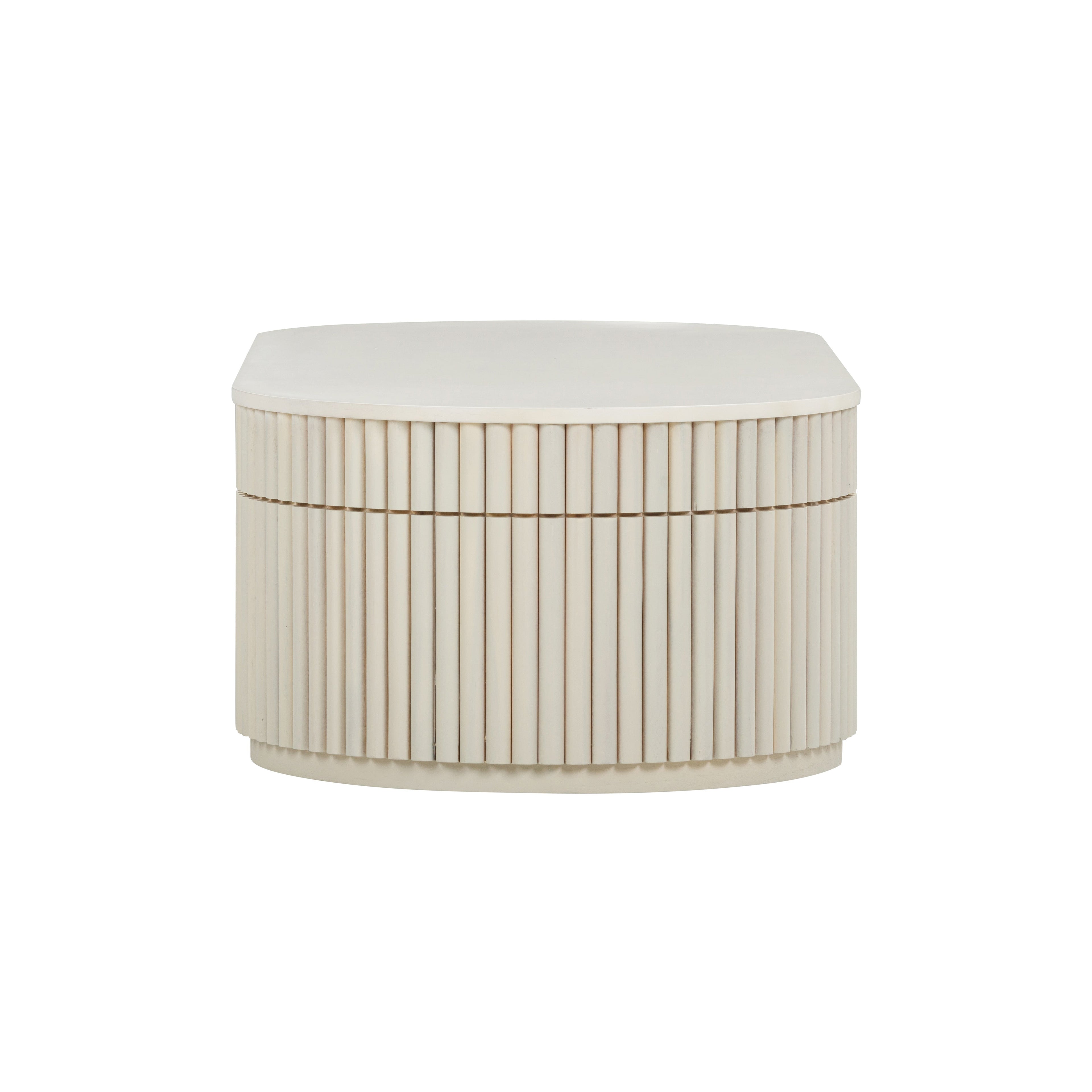 Bella 48" Cream Oval Coffee Table