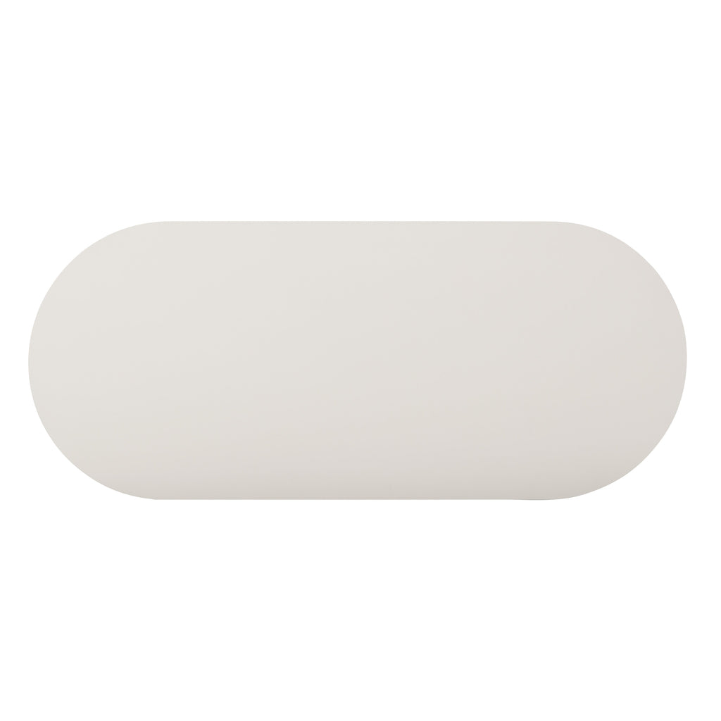 Bella 48" Cream Oval Coffee Table