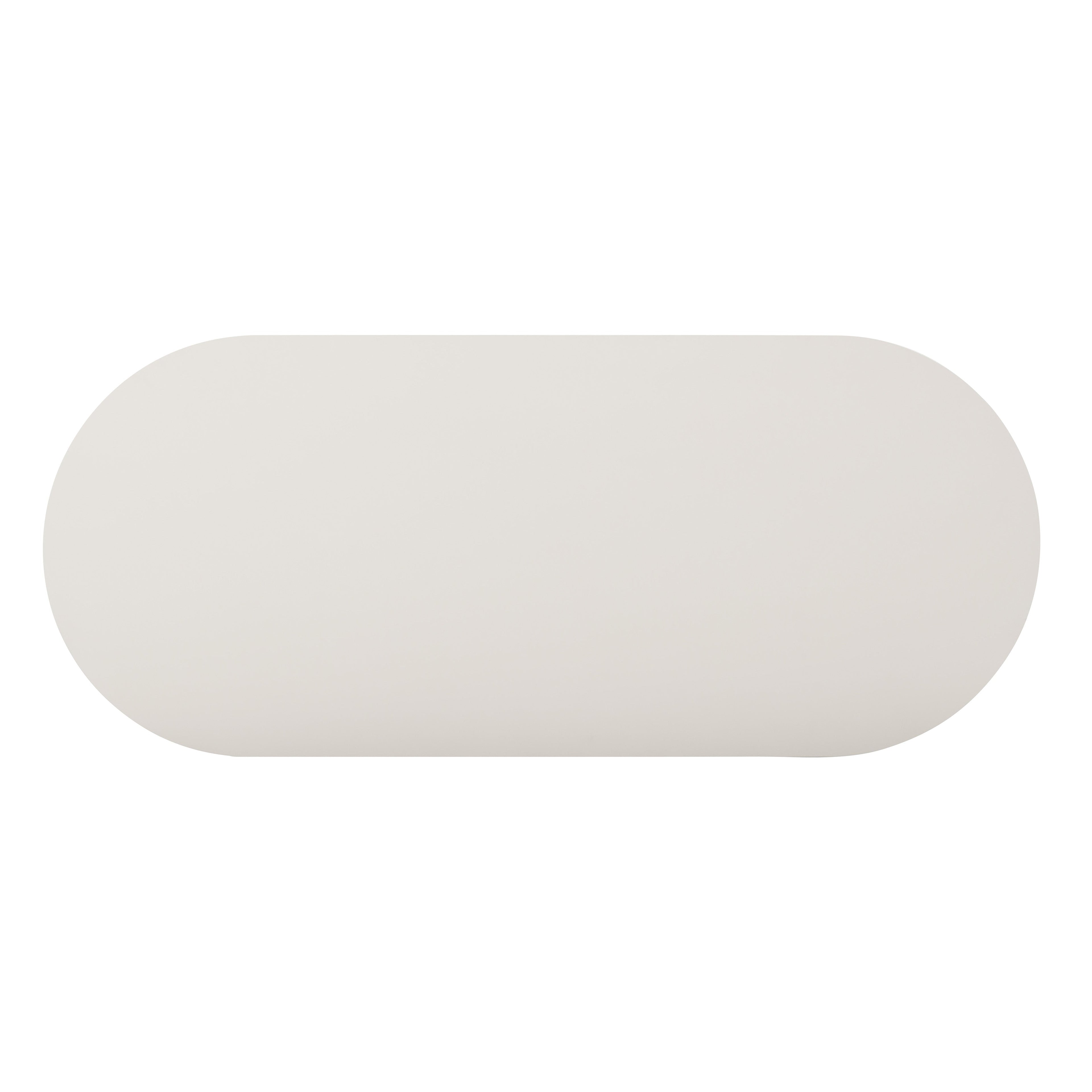 Bella 48" Cream Oval Coffee Table