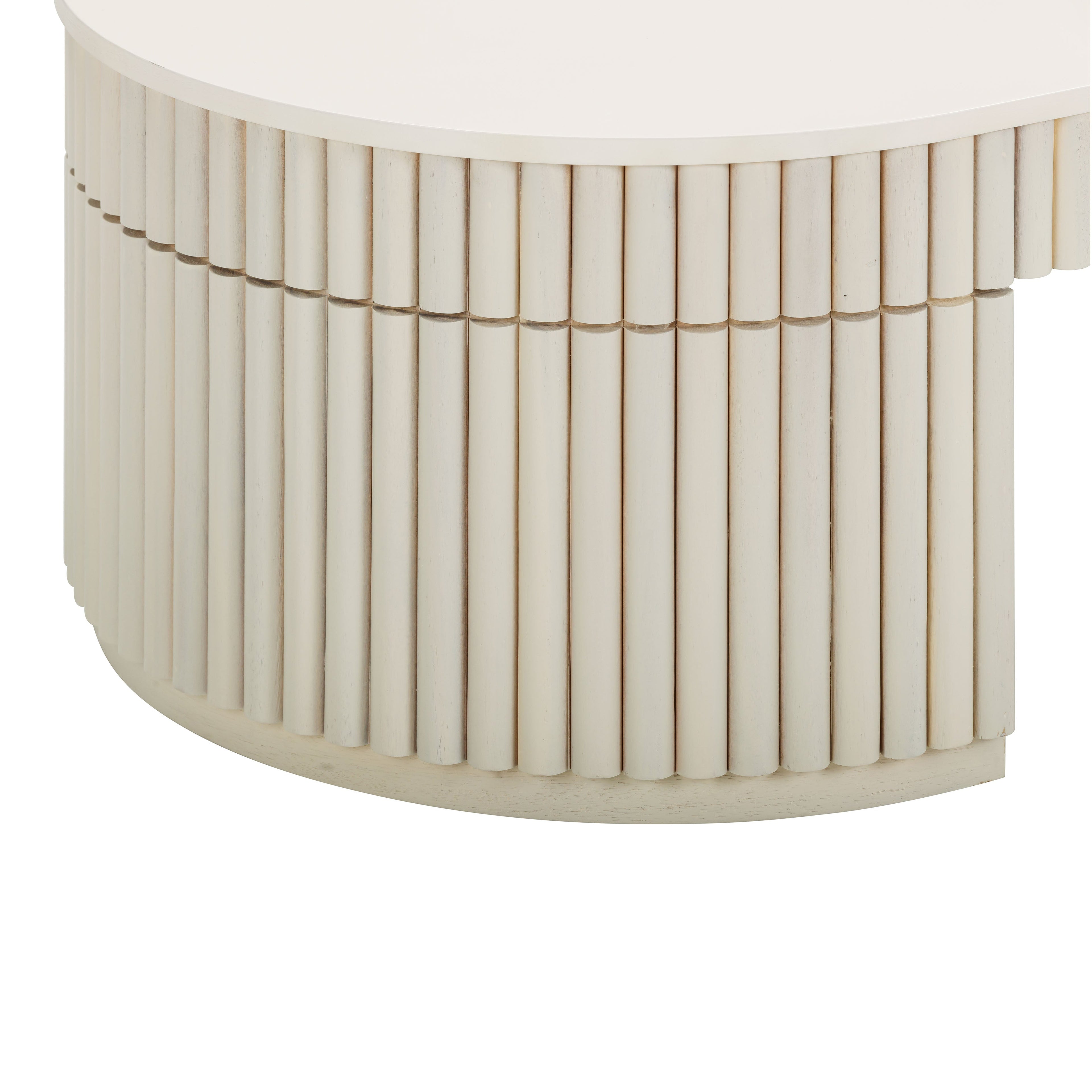 Bella 48" Cream Oval Coffee Table