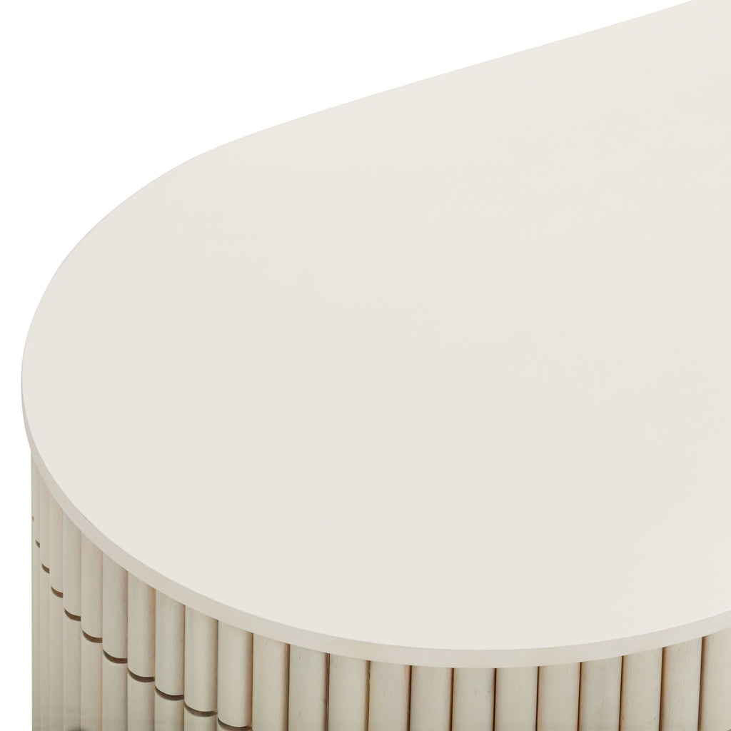 Bella 48" Cream Oval Coffee Table