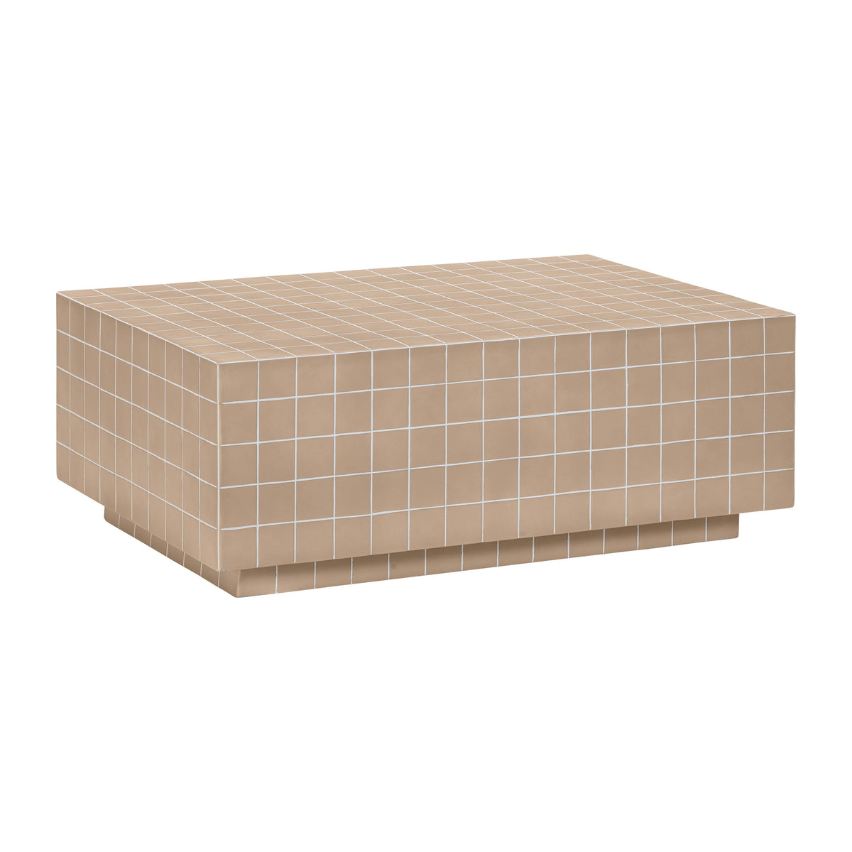 Mixie 39" Tile Indoor/Outdoor Coffee Table — Taupe null