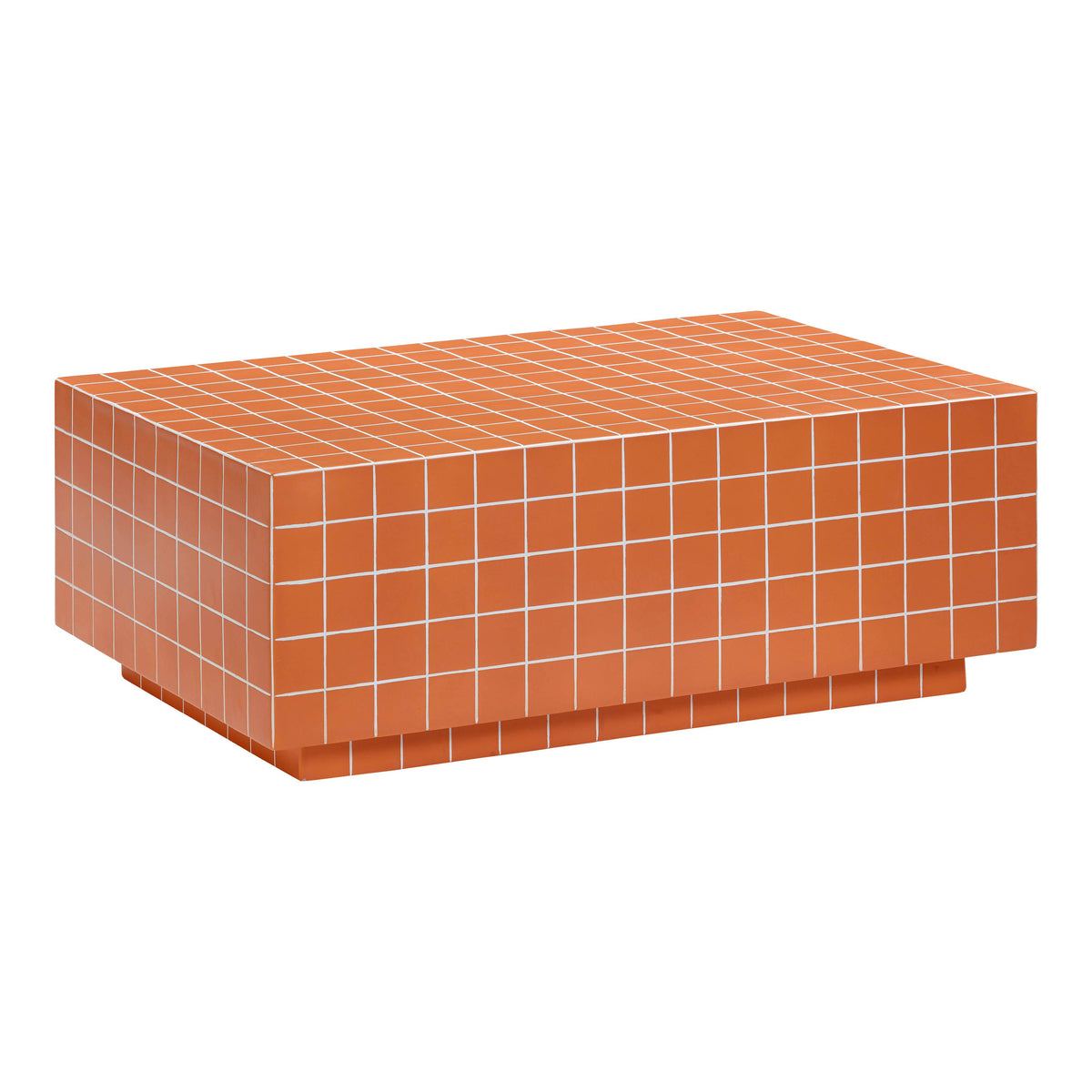 Mixie 39" Tile Indoor/Outdoor Coffee Table — Orange null