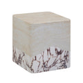 Brut Faux Travertine &amp; Breccia Concrete Indoor/Outdoor Side Table