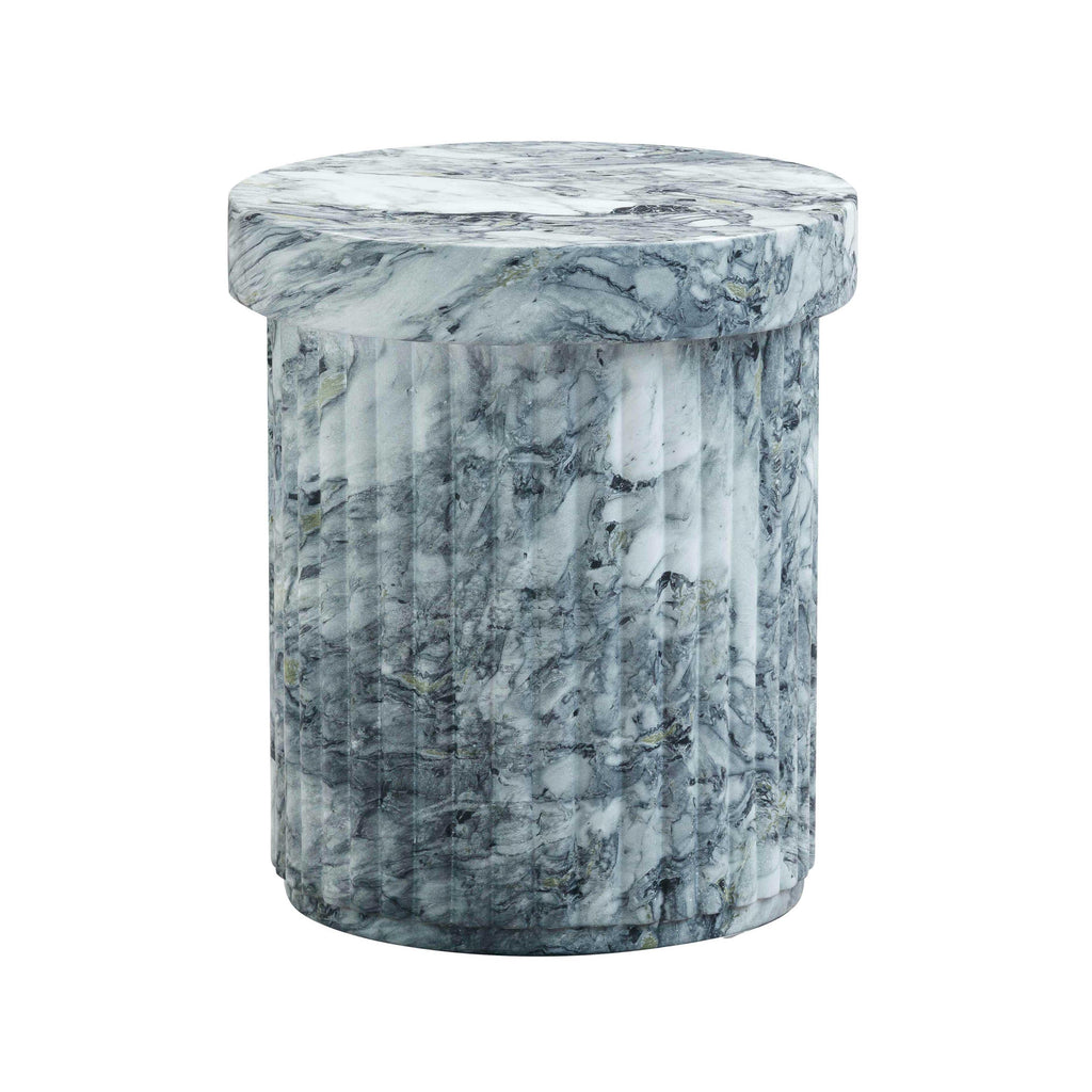 Serafina Faux Marble Concrete Indoor / Outdoor Side Table