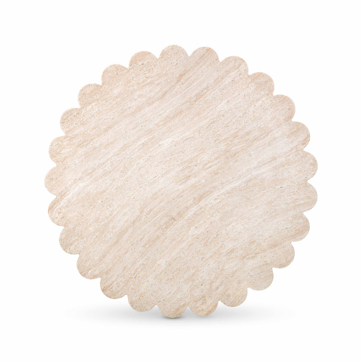 Blossom 36" Washed Faux Travertine Finish Indoor/Outdoor Round Coffee Table