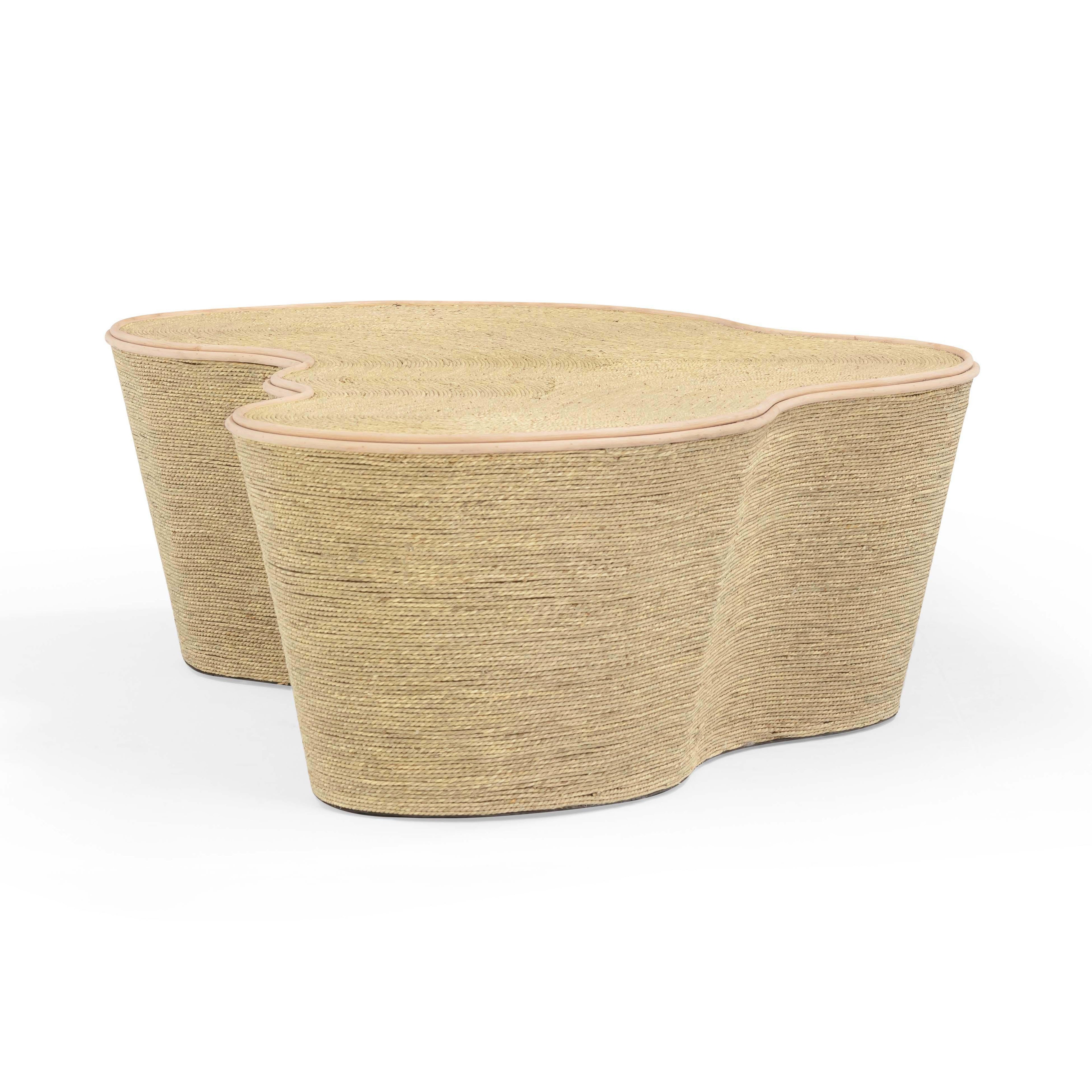 Slab 60" Natural Seagrass Coffee Table