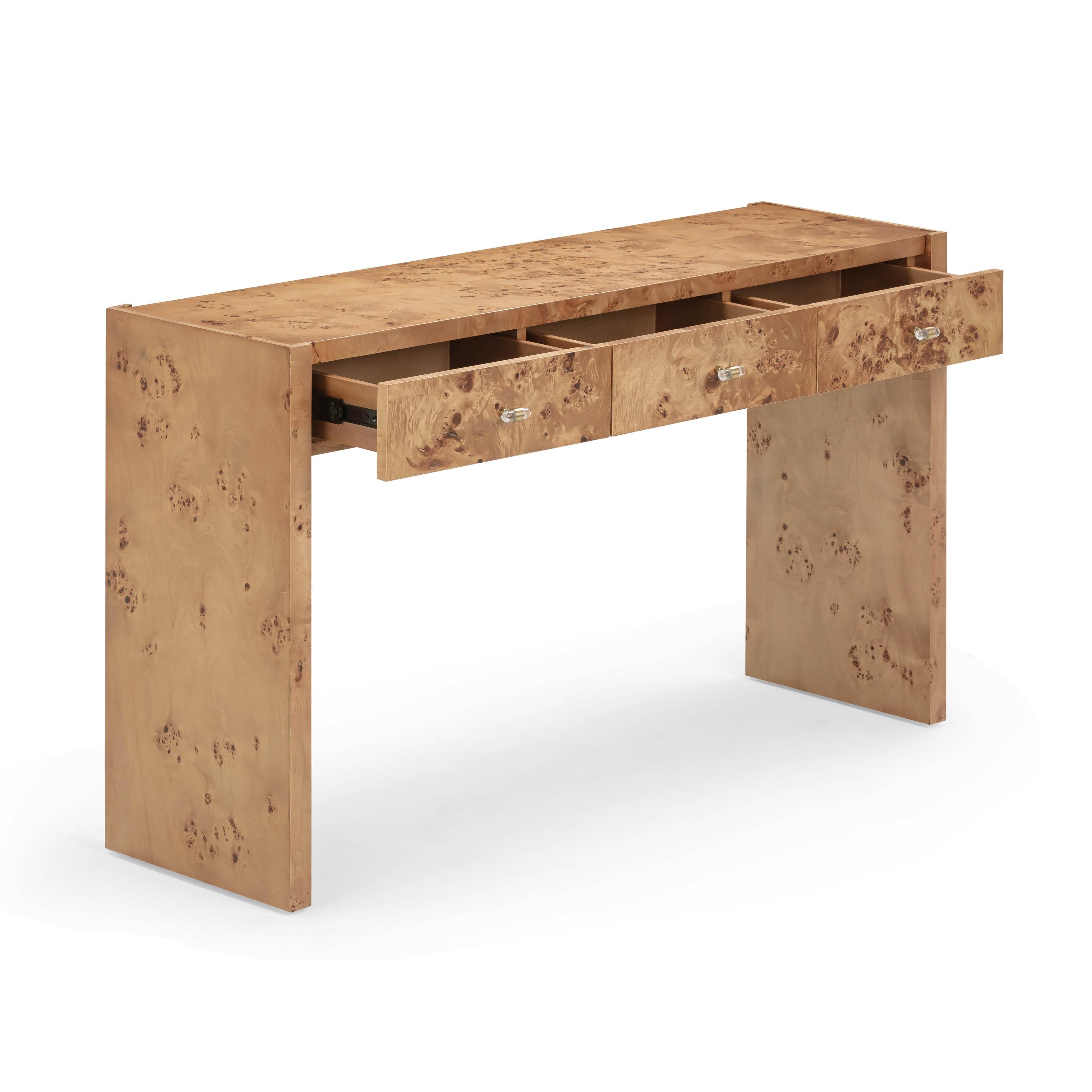 Brandyss 54" Burl Console Table
