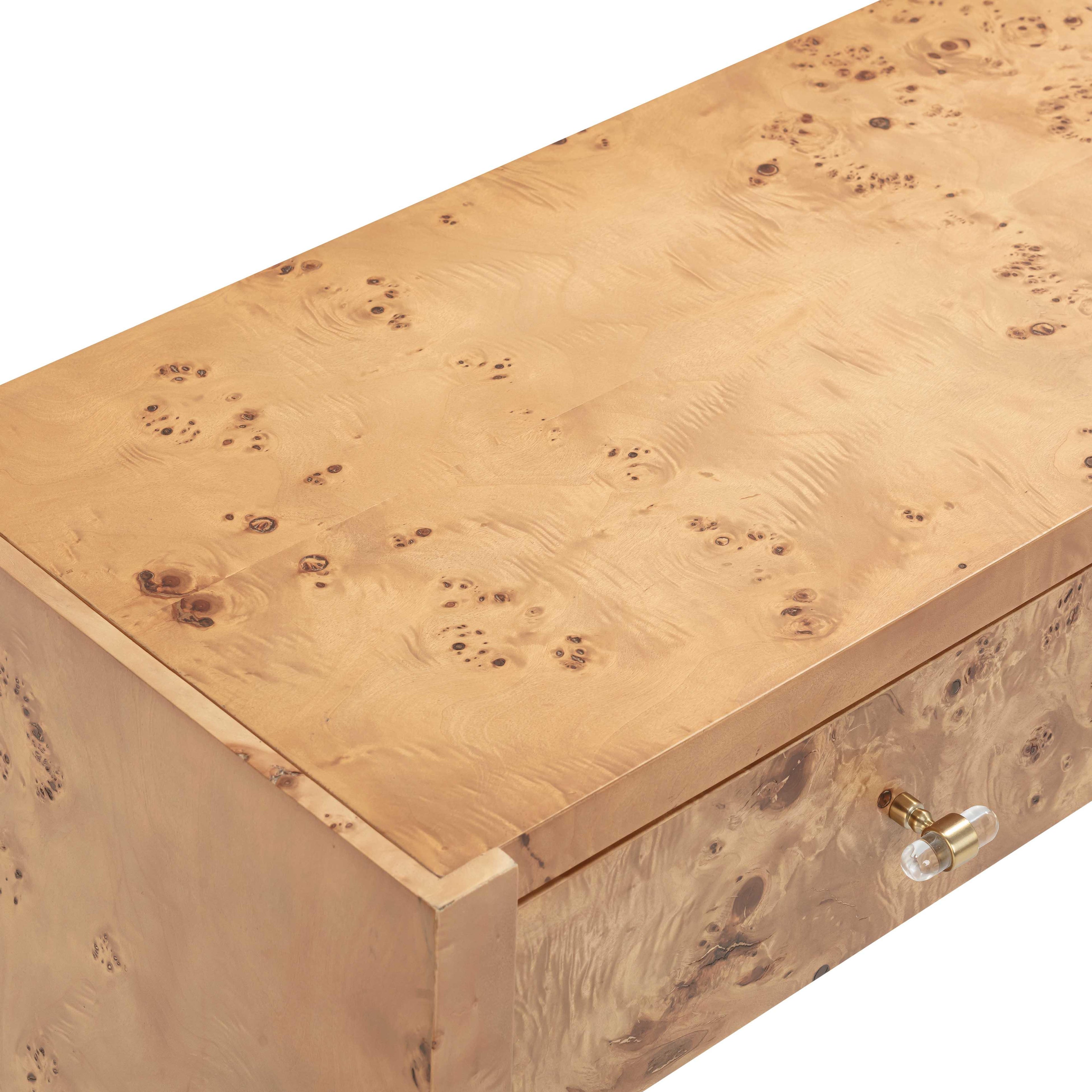 Brandyss 54" Burl Console Table