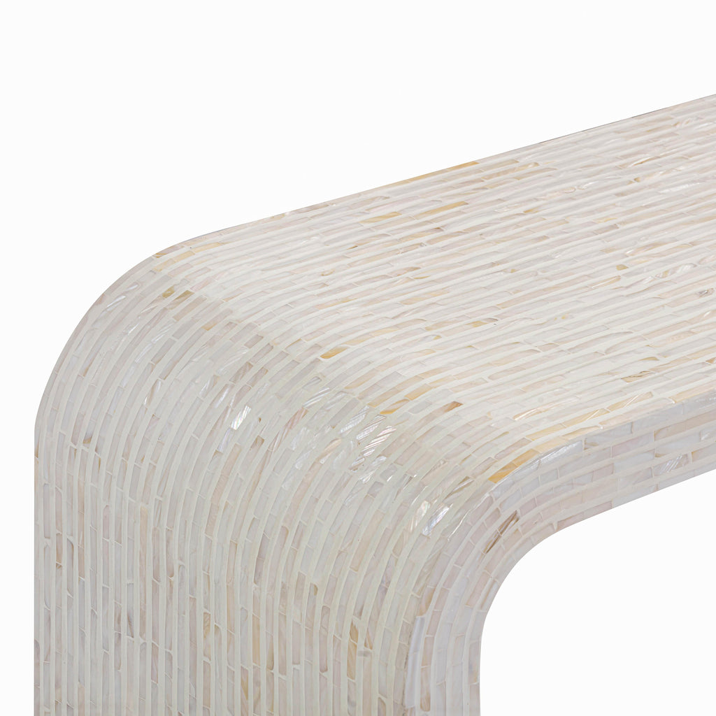 Opus 43" Cream Capiz Shell Console Table