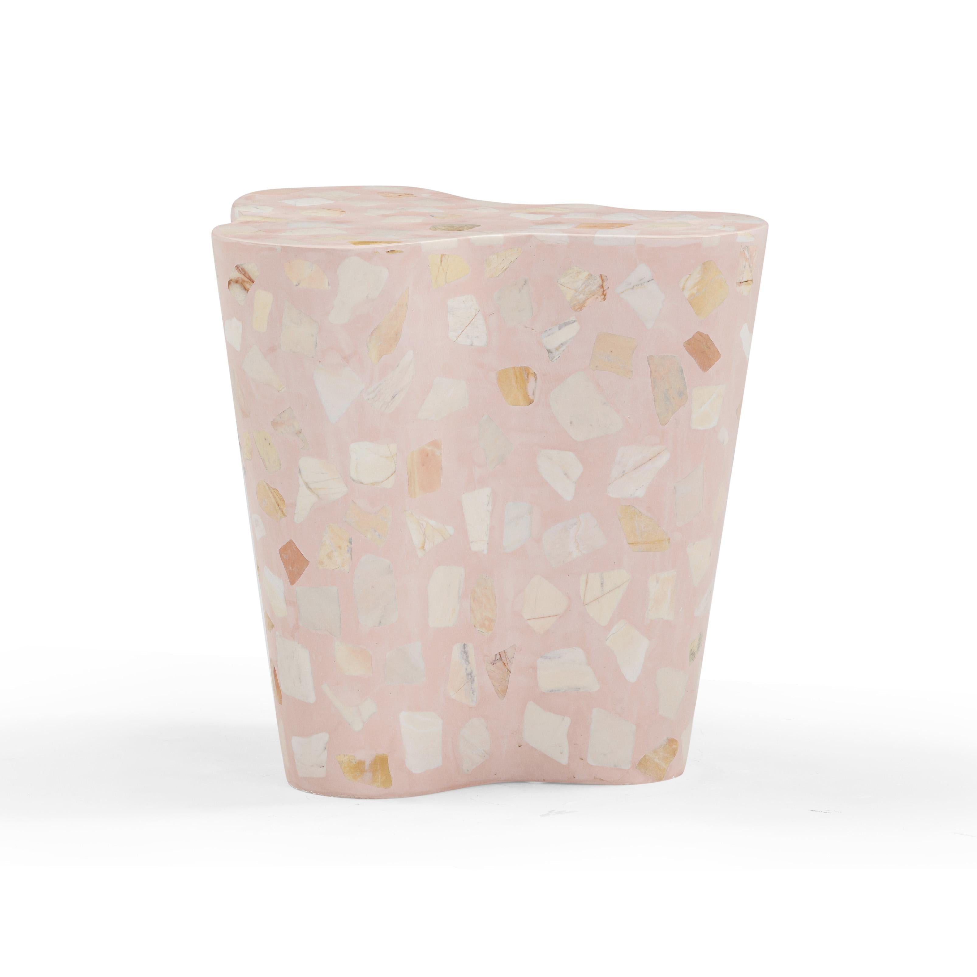 Slab Faux Terrazzo Indoor/Outdoor Side Table