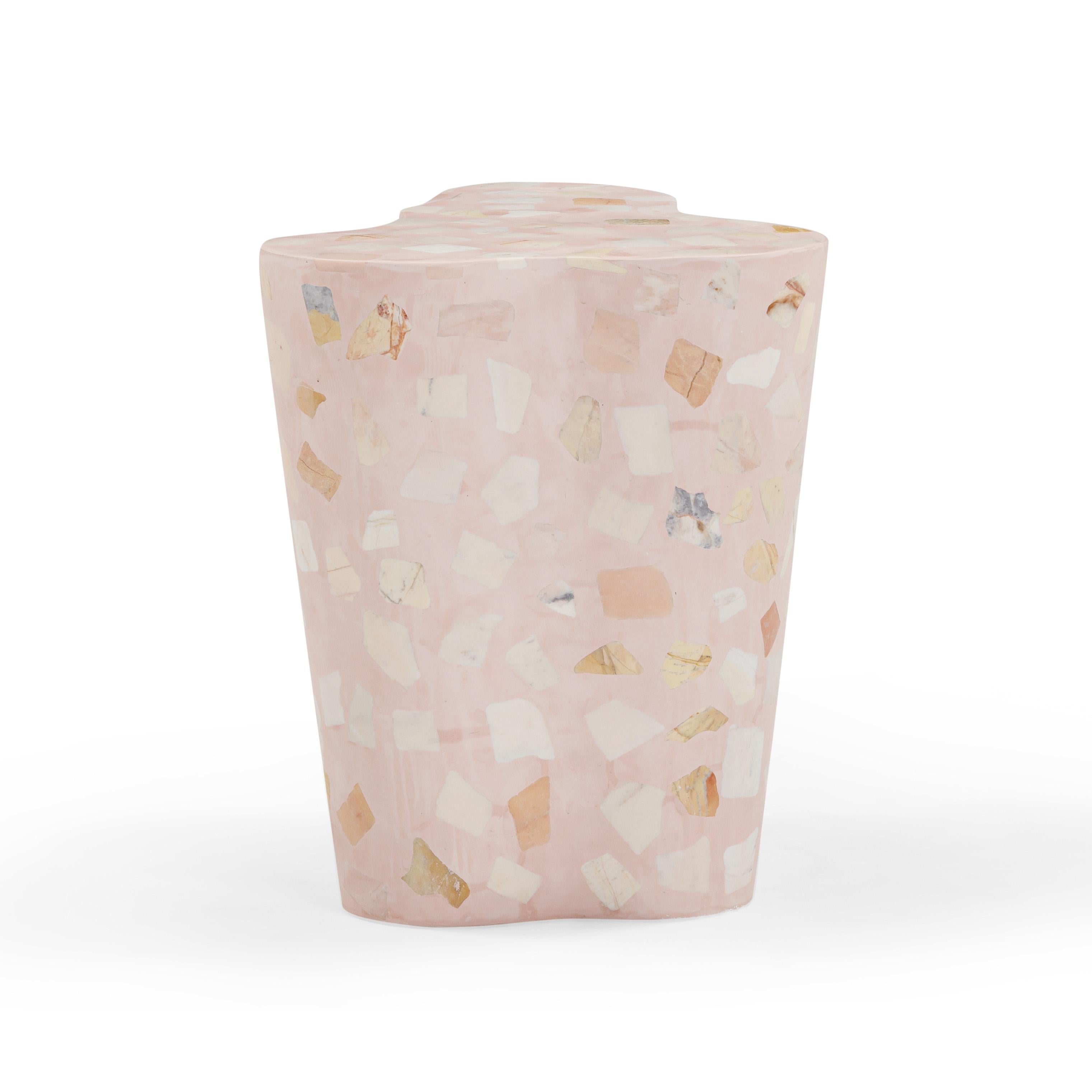 Slab Faux Terrazzo Indoor/Outdoor Side Table