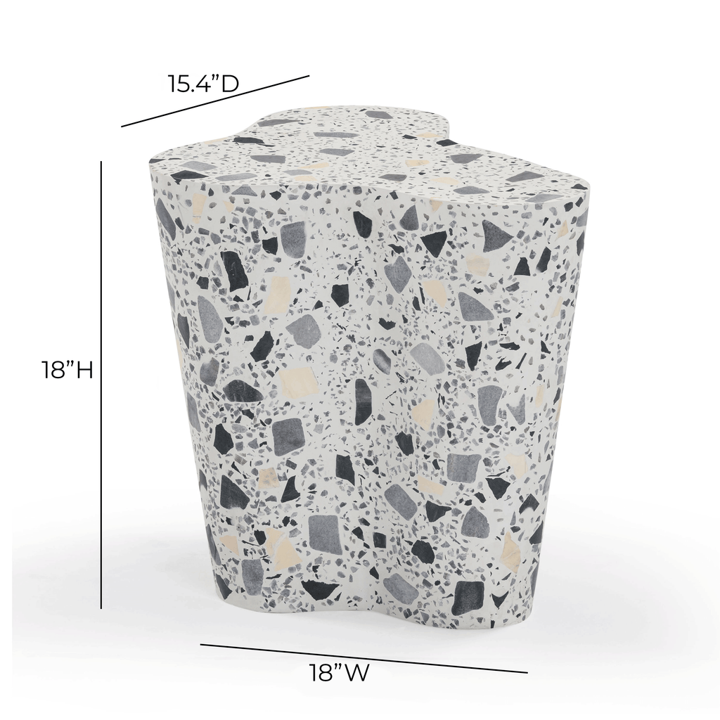 Slab Faux Terrazzo Indoor/Outdoor Side Table