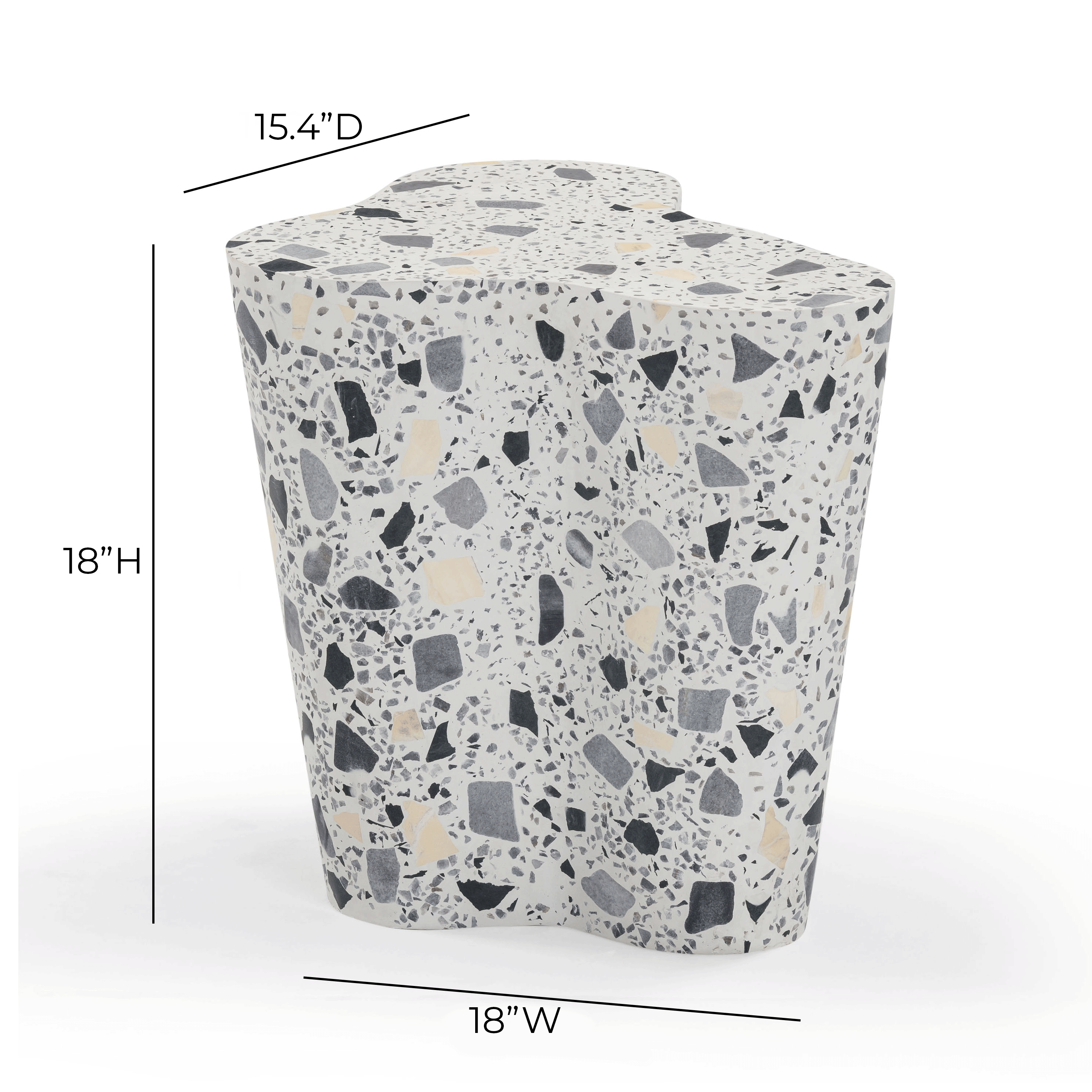 Slab Faux Terrazzo Indoor/Outdoor Side Table
