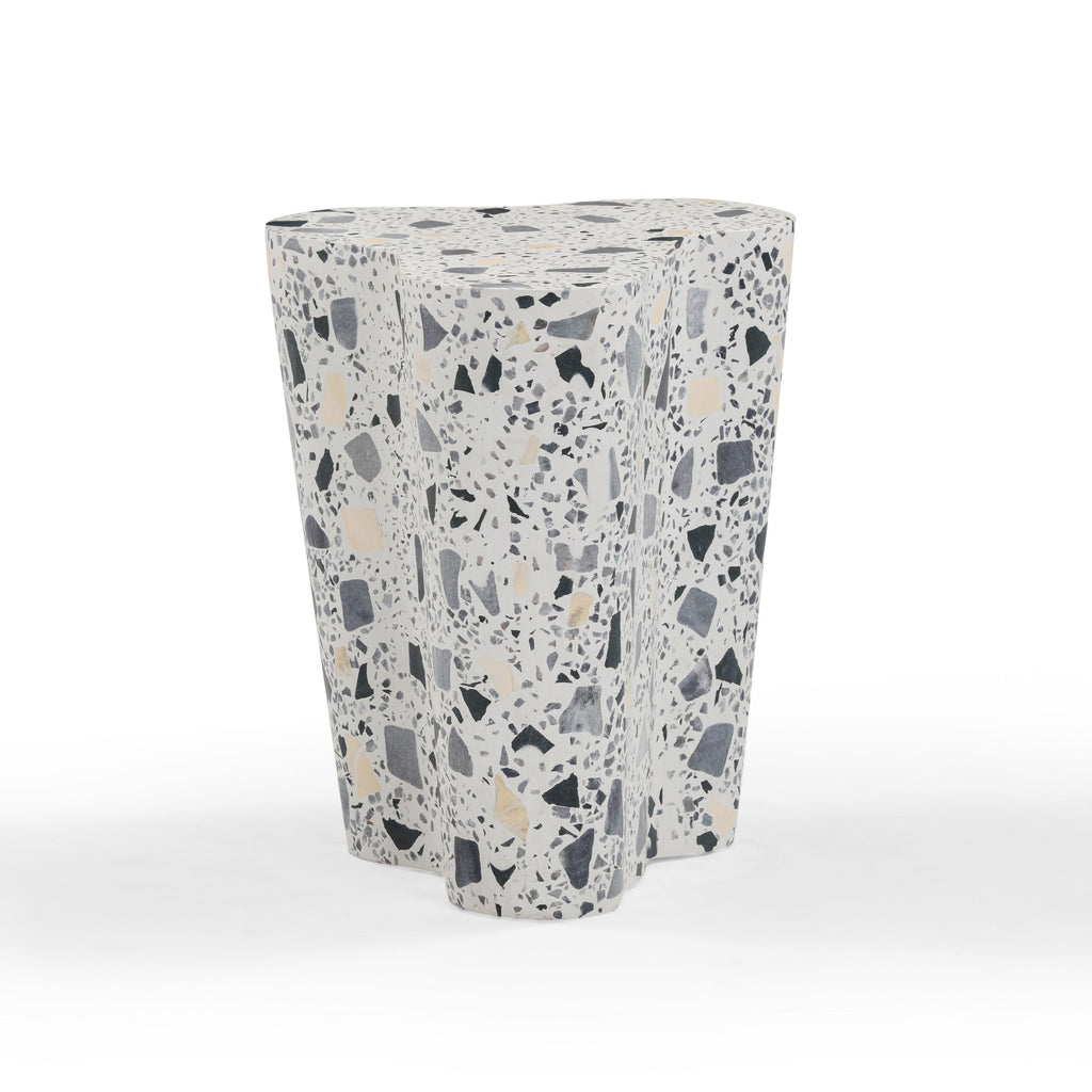 Slab Faux Terrazzo Indoor/Outdoor Side Table