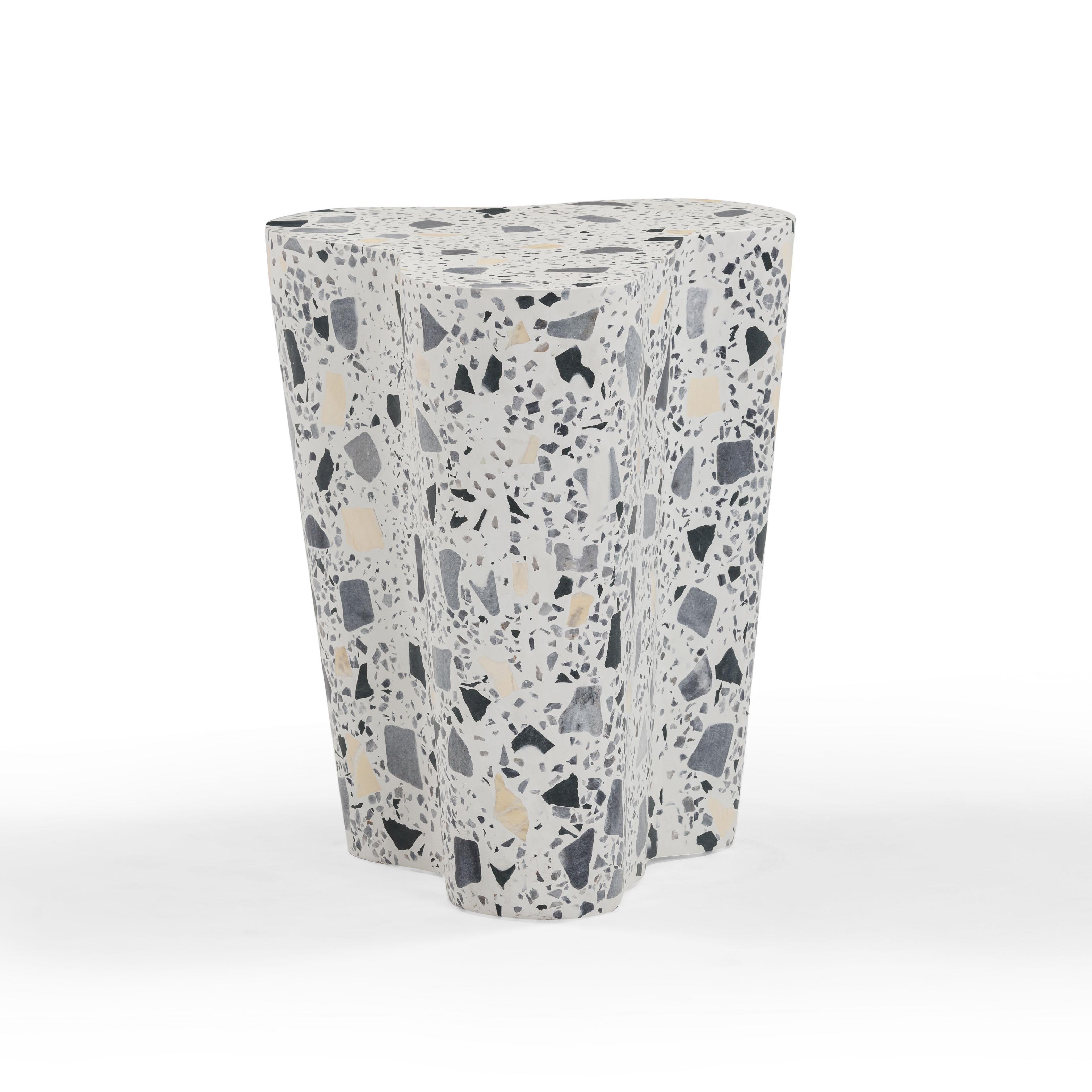 Slab Faux Terrazzo Indoor/Outdoor Side Table
