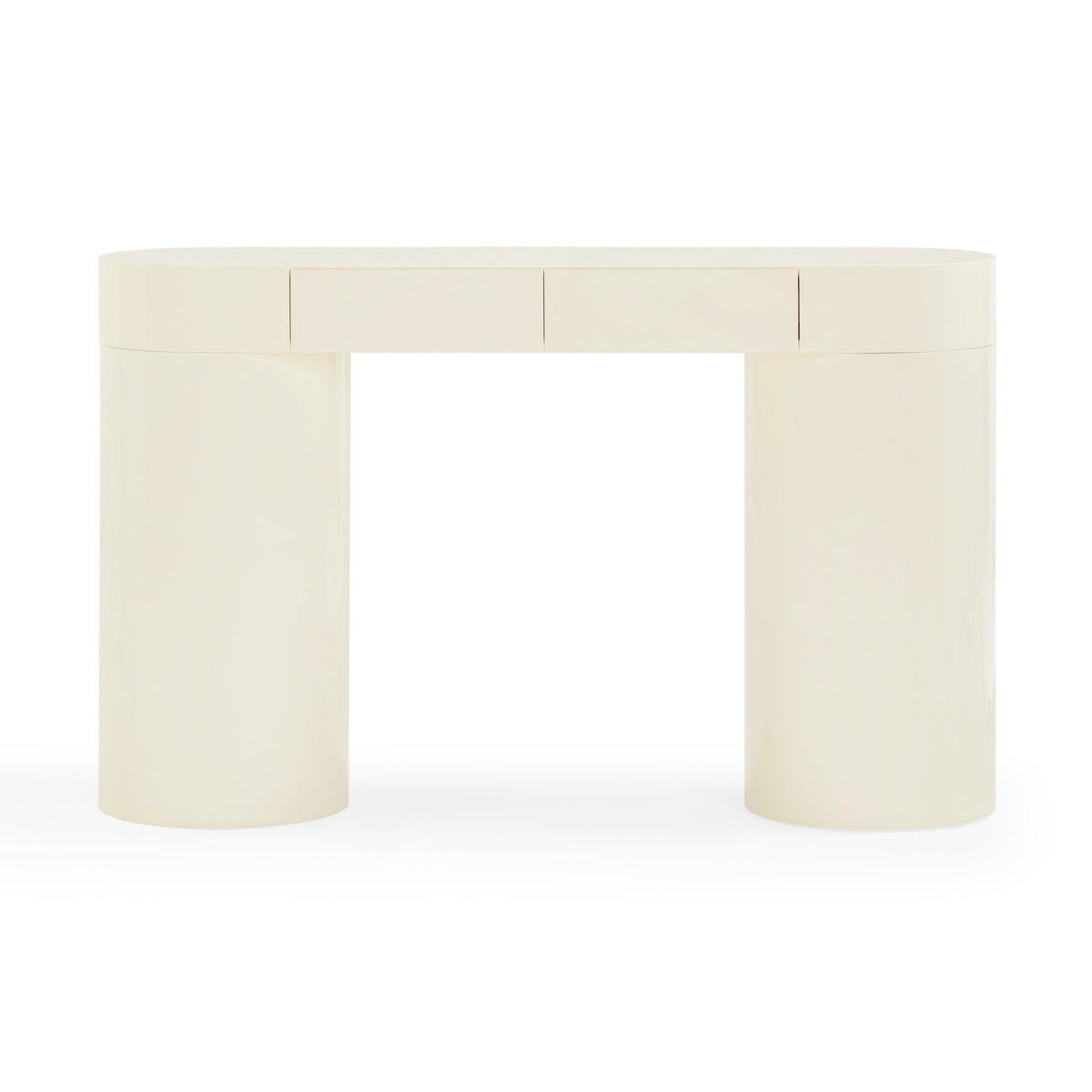 Mira 50" High Gloss Console Table — Cream null