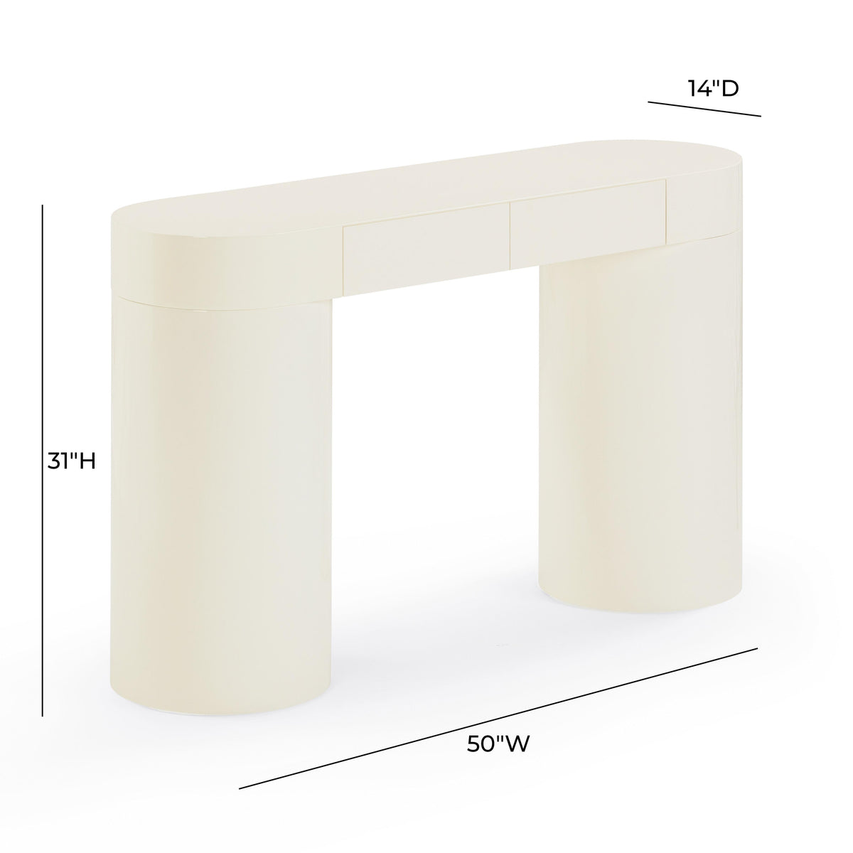 Mira 50" High Gloss Console Table
