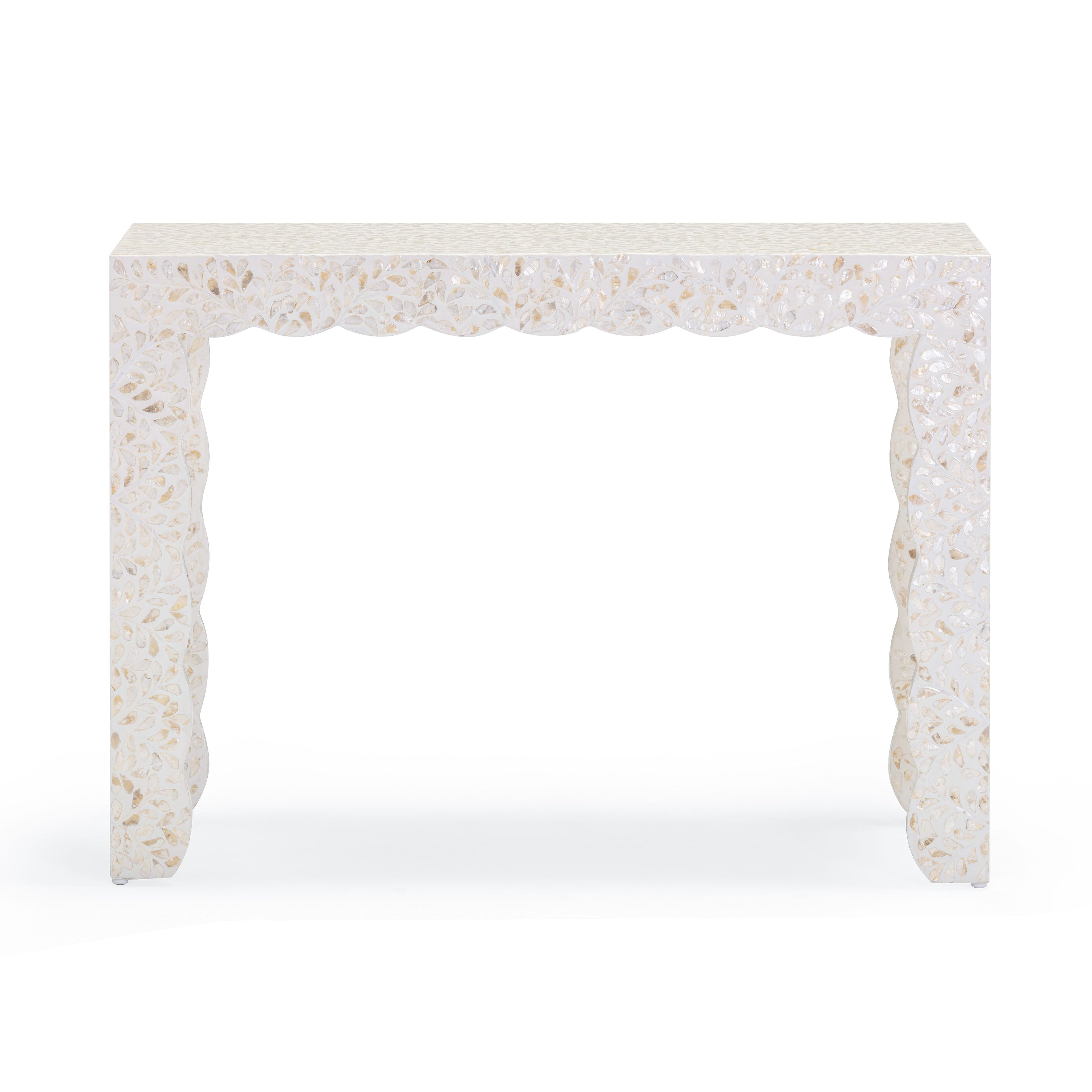 Piara 43" Natural Capiz Shell Console Table