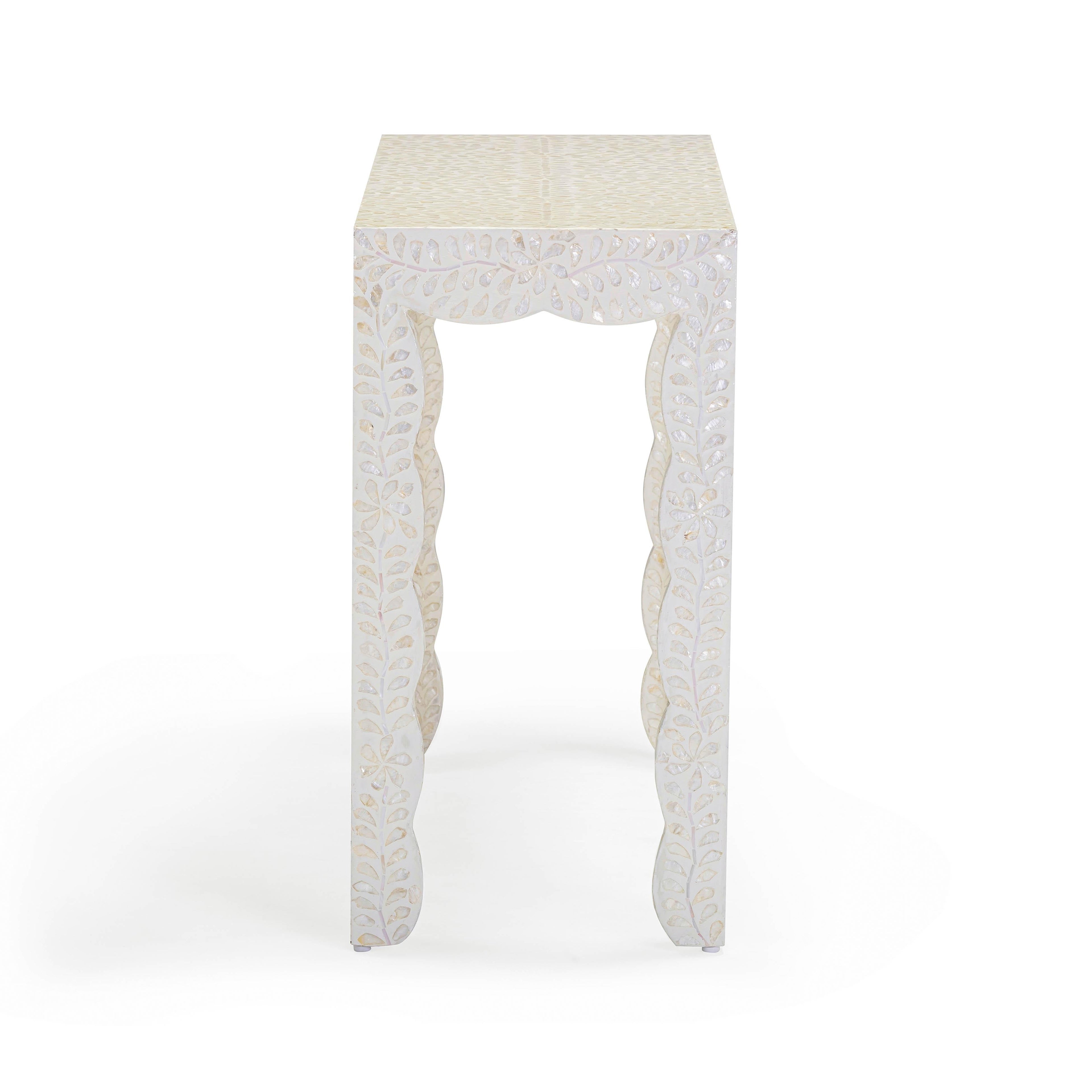 Piara 43" Natural Capiz Shell Console Table