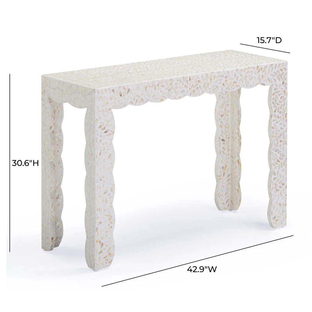 Piara 43" Natural Capiz Shell Console Table