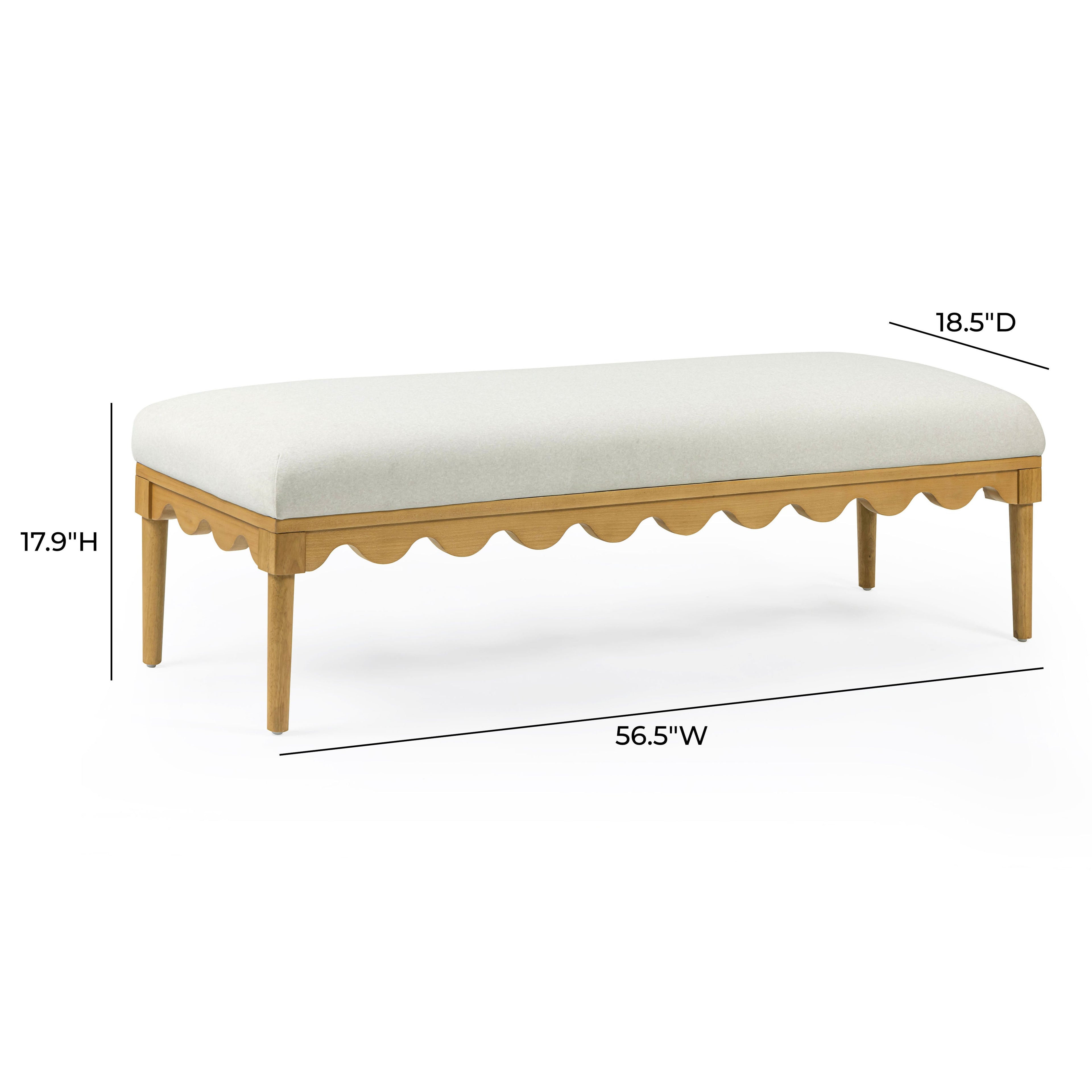 Oodle 56.5" Performance Vegan Mohair Bench