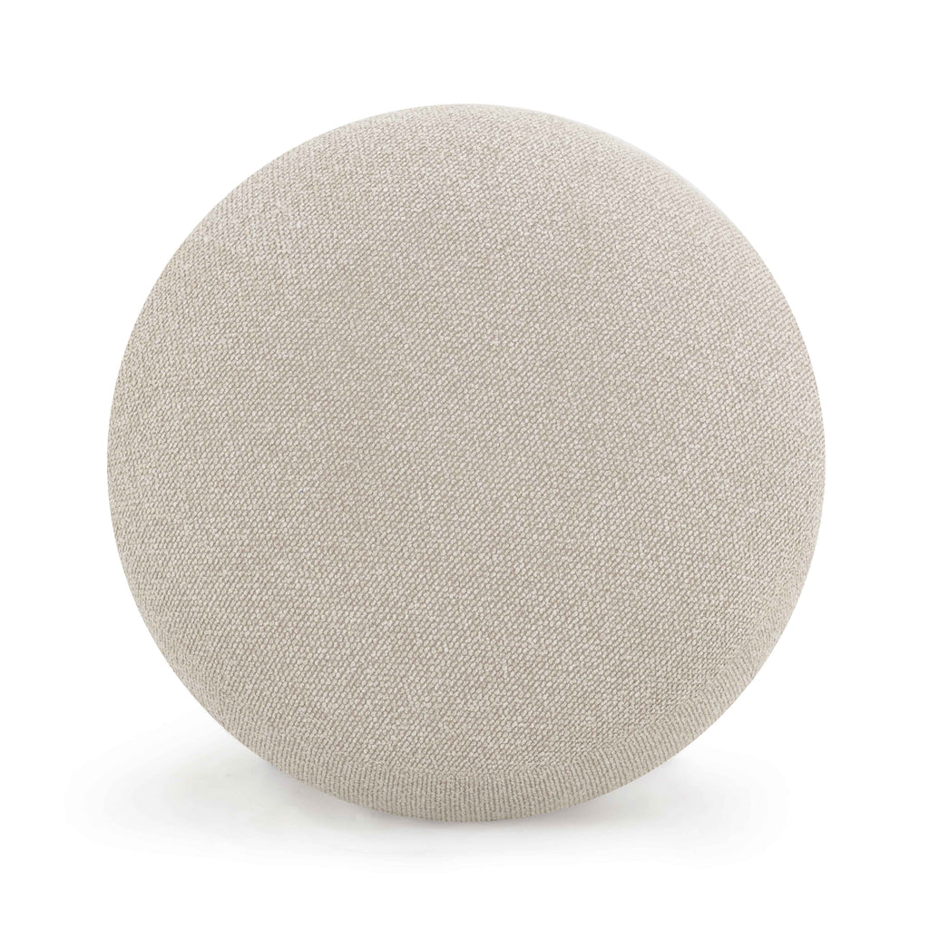 Pucker Warm Grey Performance Boucle Ottoman