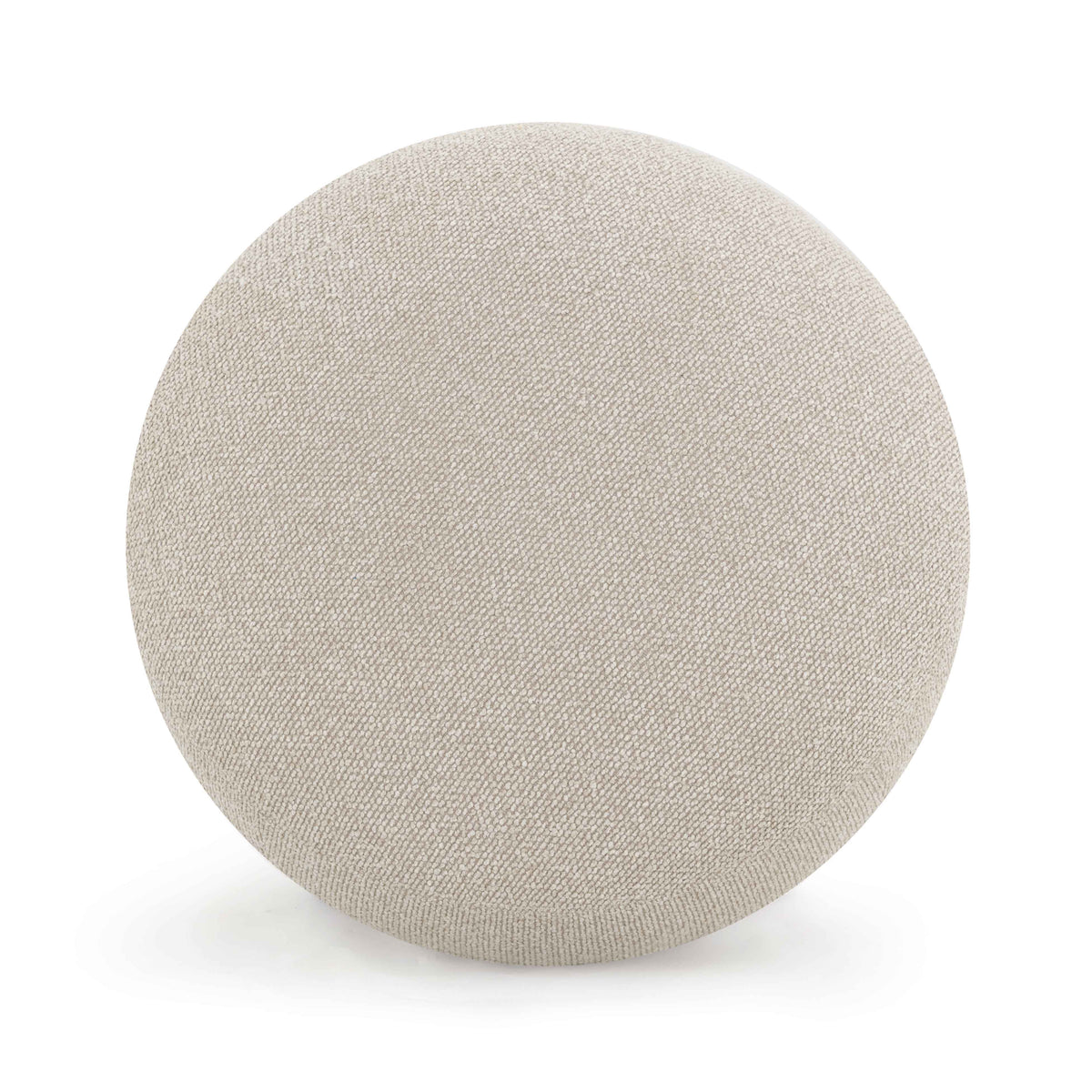 Pucker Warm Grey Performance Boucle Ottoman