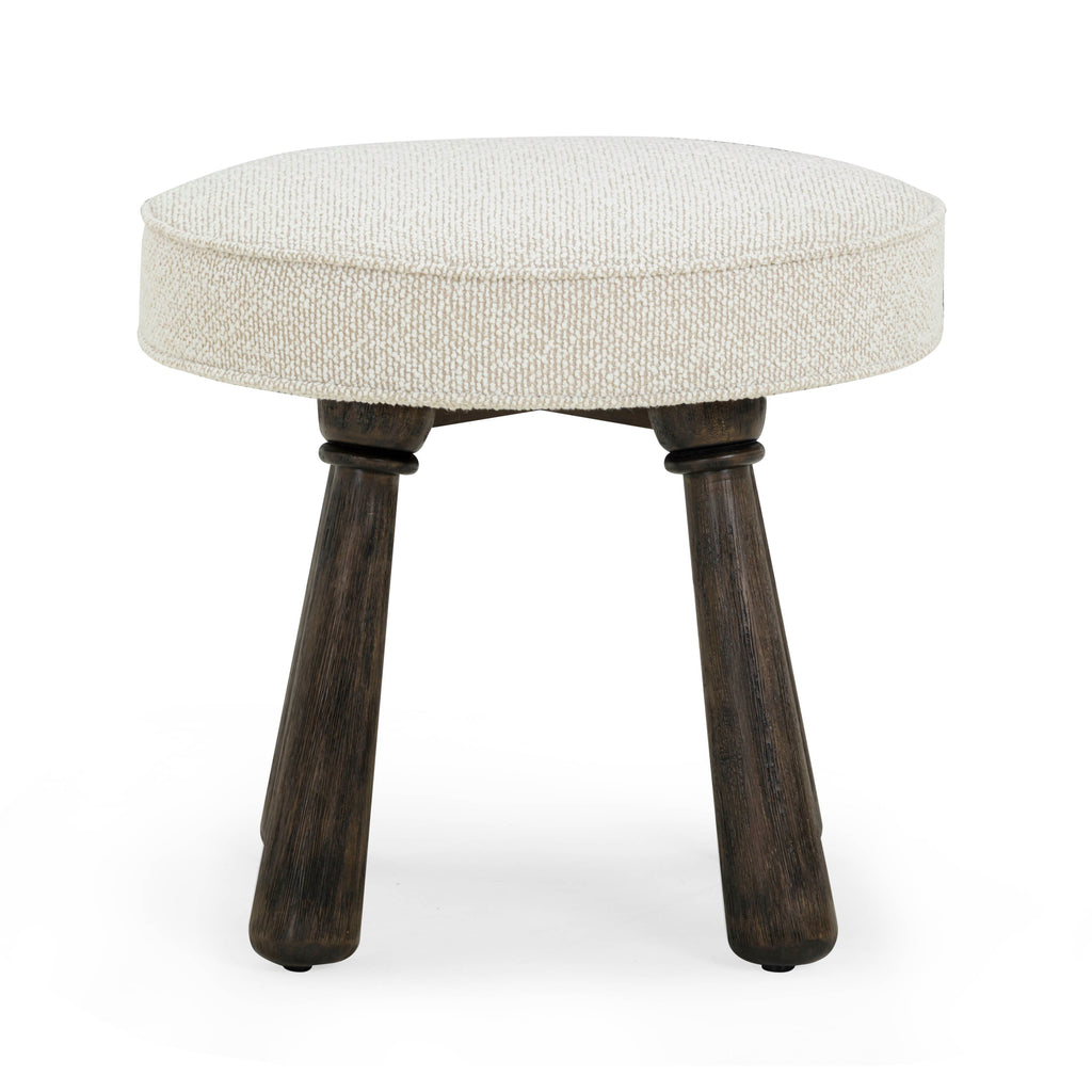 Pookie Performance Boucle Accent Stool — Cream null