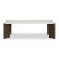 Restis 52" Cream Quartz Rectangular Coffee Table