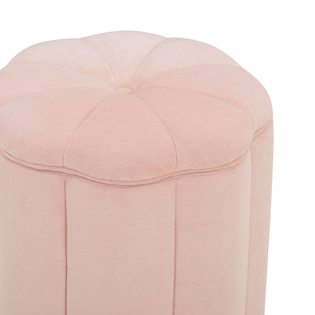 Fleur Textured Performance Velvet Storage Ottoman