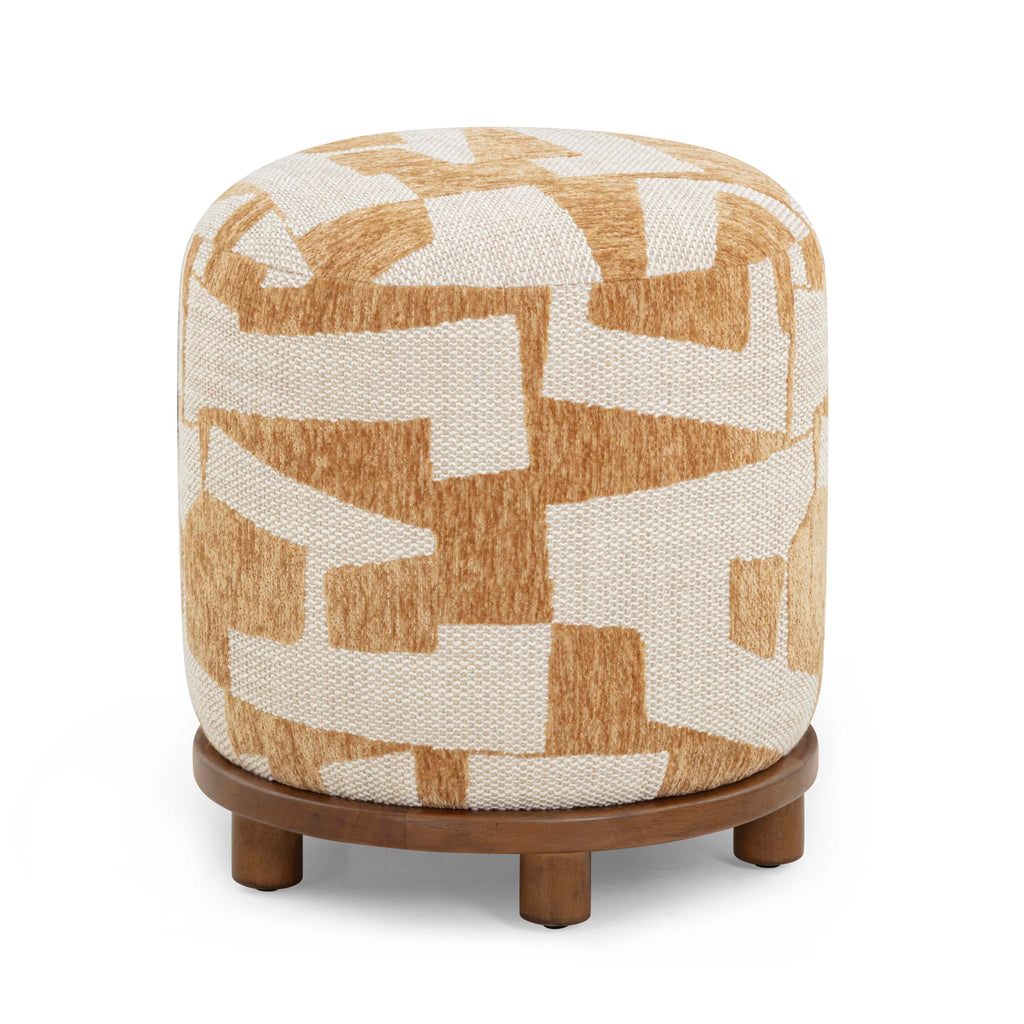 Bisou Performance Jacquard Ottoman — Curry null