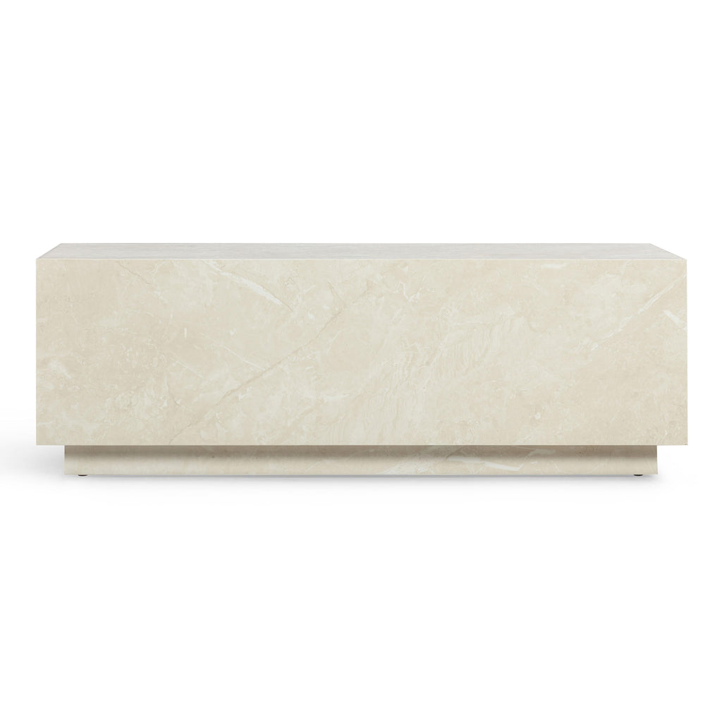 Romy 47" Rectangular Coffee Table — Cream Travertine null