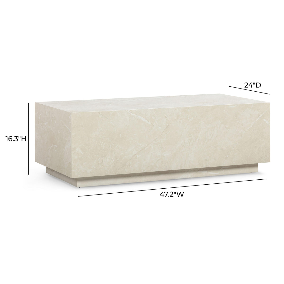 Romy 47" Rectangular Coffee Table