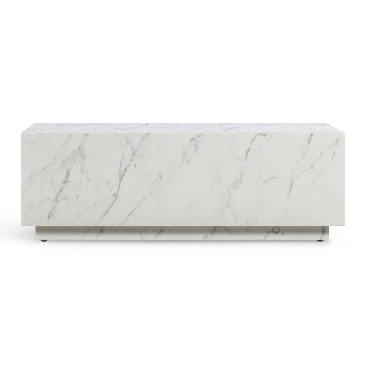 Romy 47" Rectangular Coffee Table — White Marble null