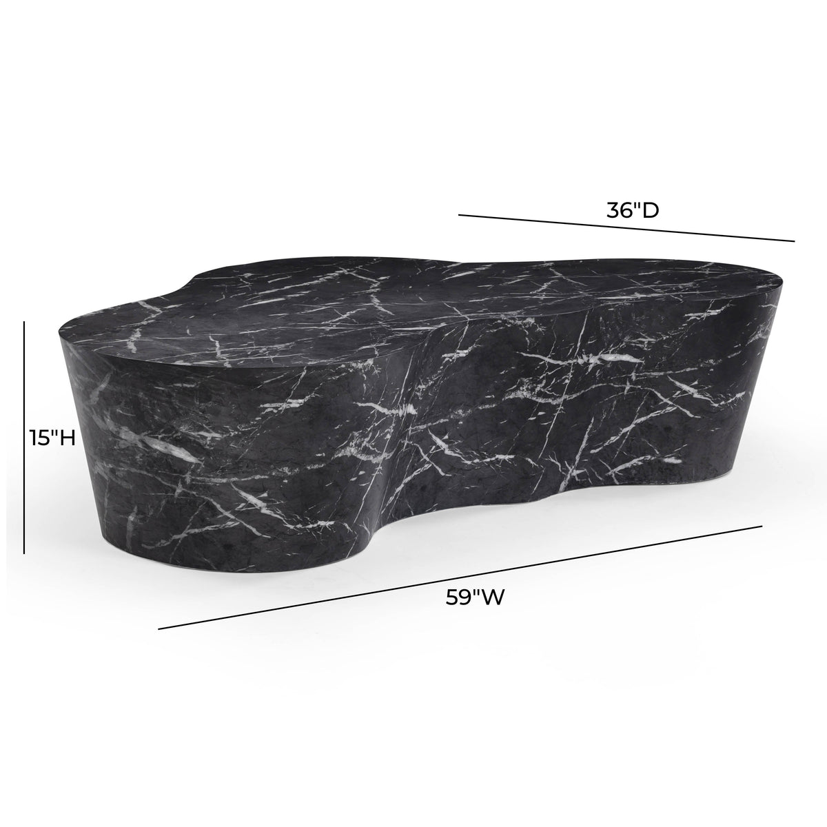 Slab 59" Concrete Indoor/Outdoor Coffee Table