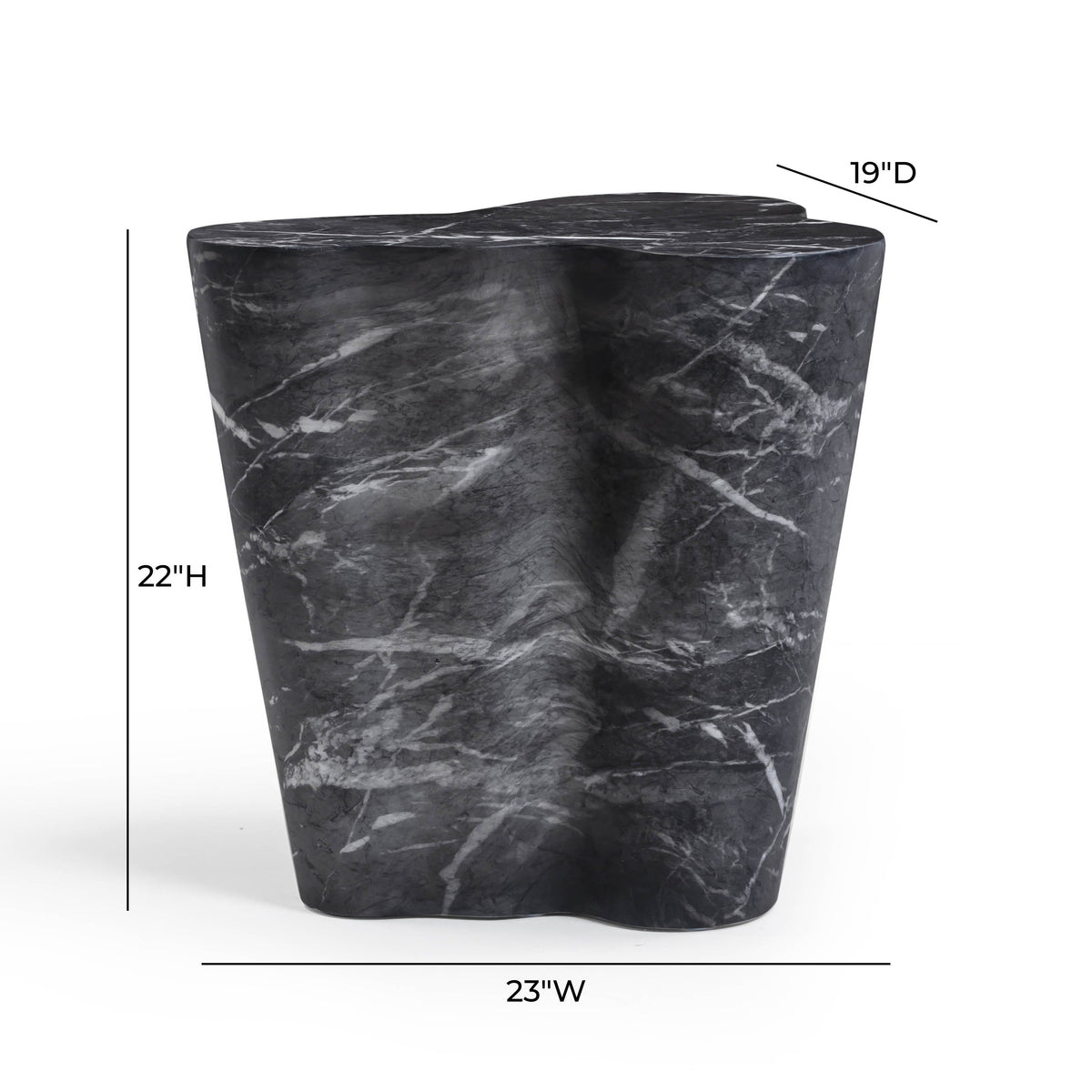 Slab Concrete Indoor/Outdoor Side Table (18"-22")