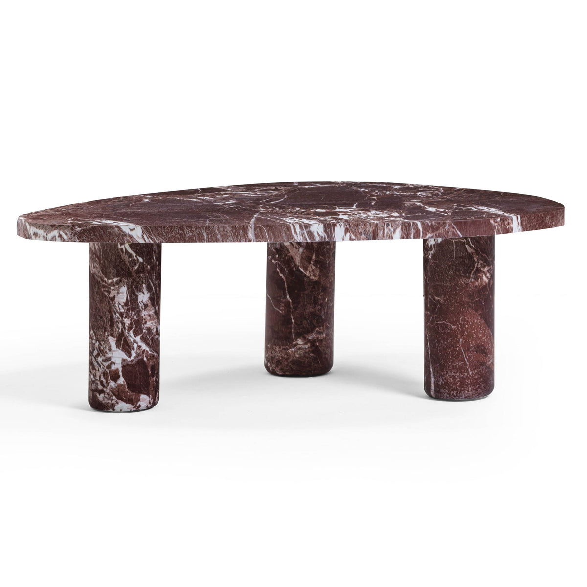 Libby Faux Red Levanto Marble Indoor/Outdoor Coffee Table (36"-48")