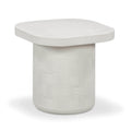 Suraya Indoor/Outdoor Concrete Side Table — Ivory null