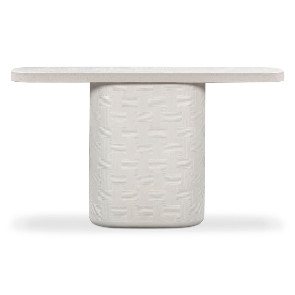 Suraya 55" Indoor/Outdoor Concrete Console Table — Ivory null