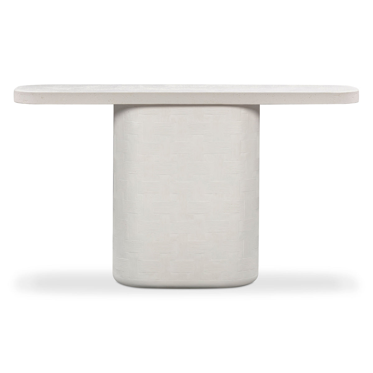 Suraya 55" Indoor/Outdoor Concrete Console Table — Ivory null