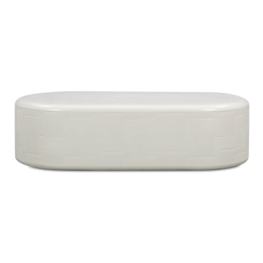 Suraya 55" Indoor/Outdoor Concrete Rounded Coffee Table