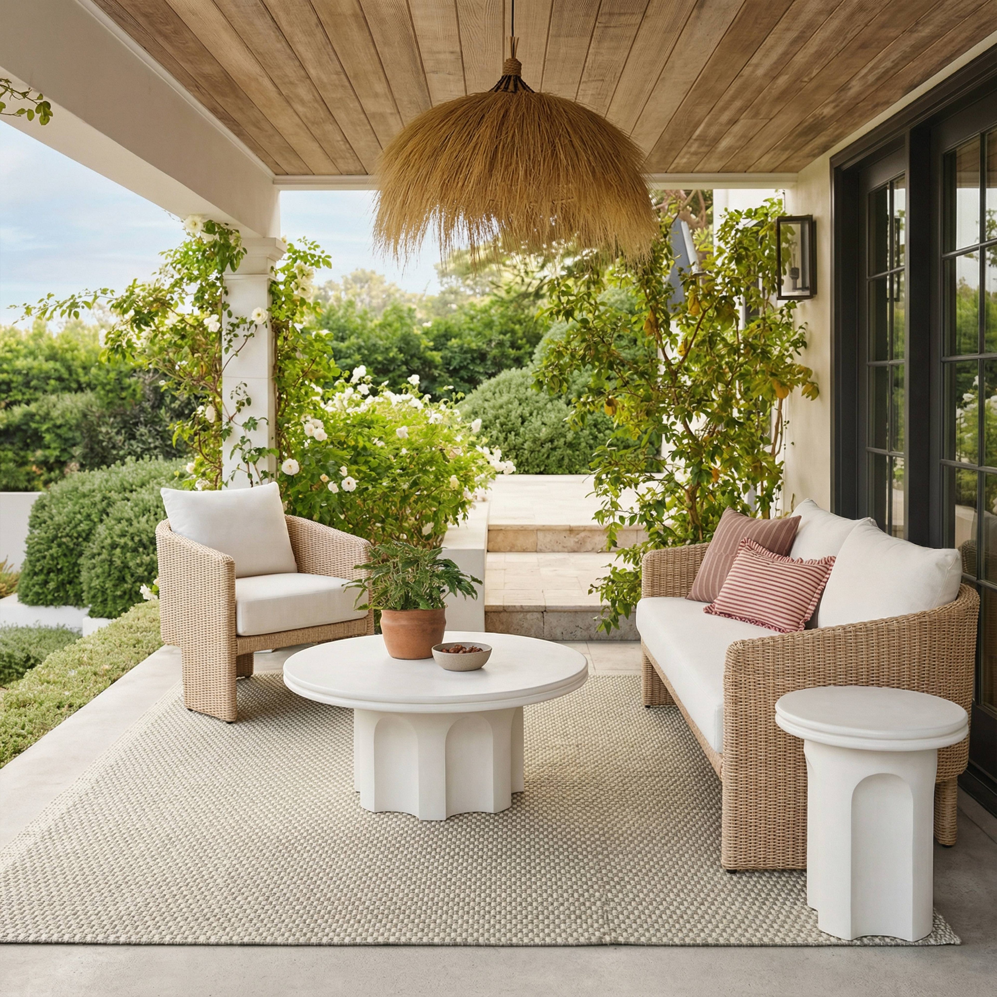 Cassandra Ivory Indoor/Outdoor Concrete Side Table