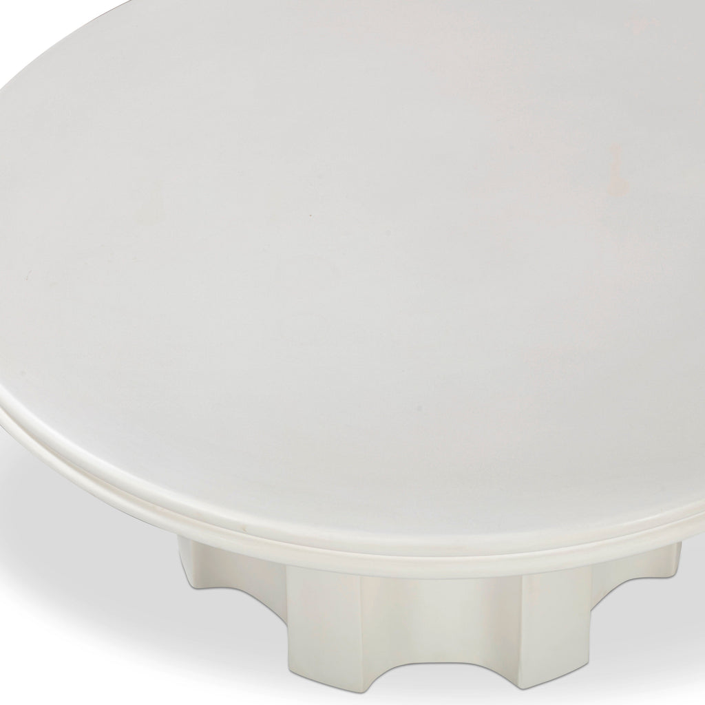 Cassandra 38" Ivory Indoor/Outdoor Concrete Round Coffee Table