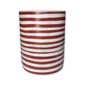 Tempest Indoor/Outdoor Ceramic Table in Stripes — Red Stripes null