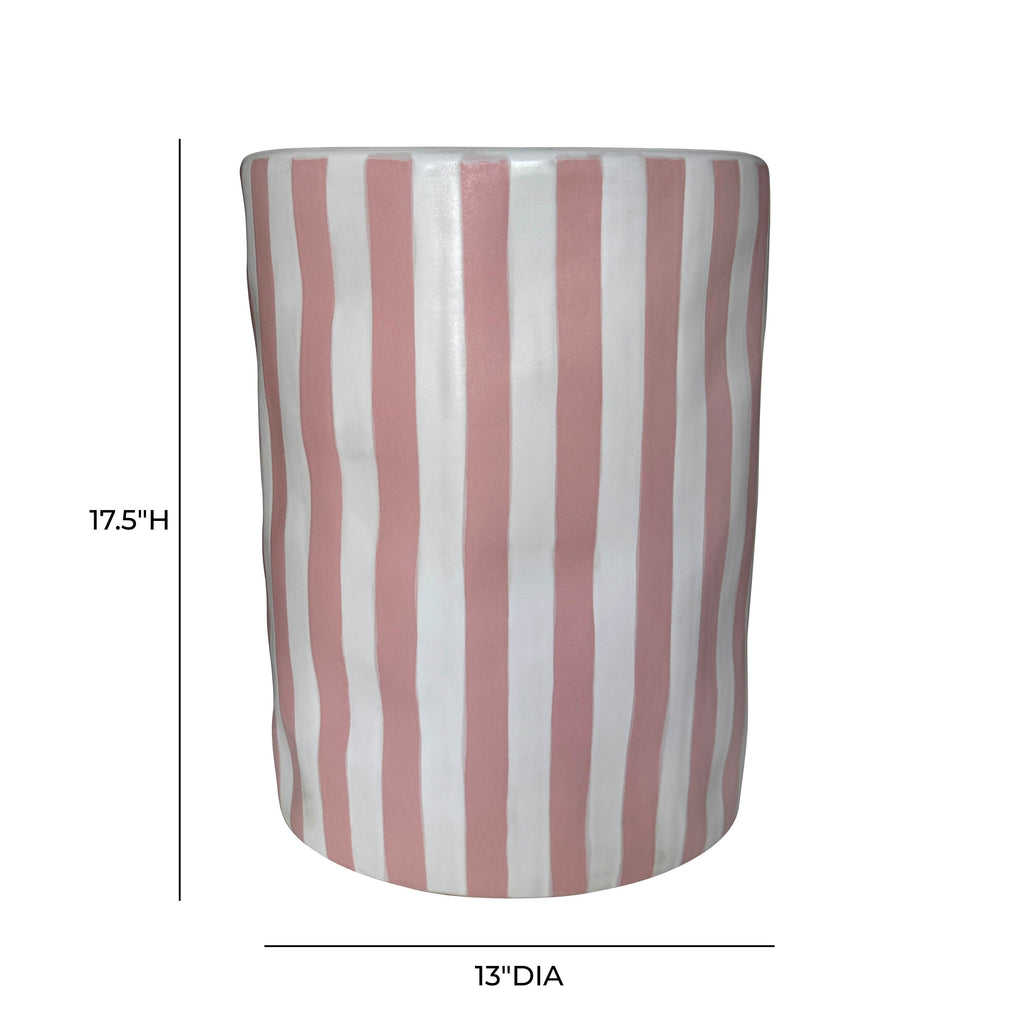 Tempest Indoor/Outdoor Ceramic Table in Stripes