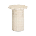 Blossom Washed Faux Travertine Indoor/Outdoor Concrete Side Table